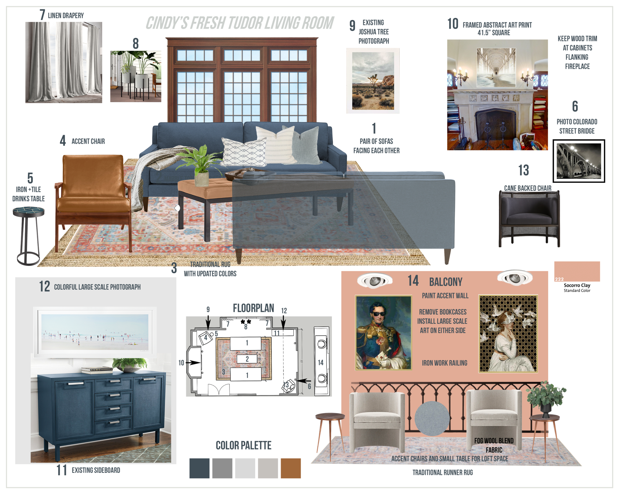 Ideas de diseño interior para sala de estar de diseñador en línea
