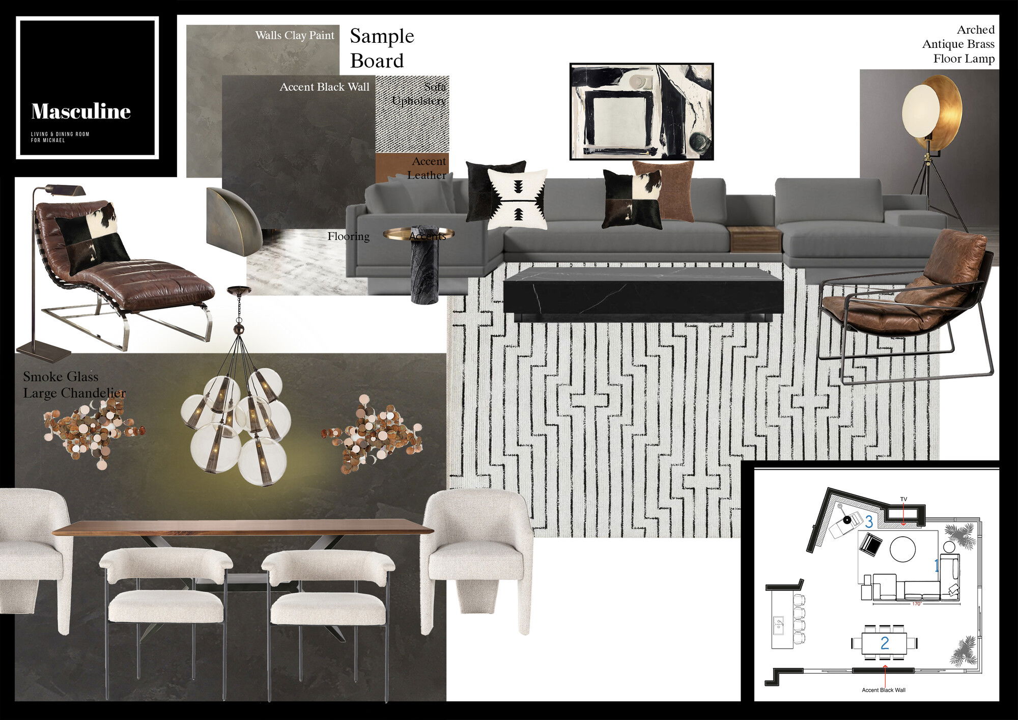 Online Designer Combined Living/Dining Interior Design Ideas