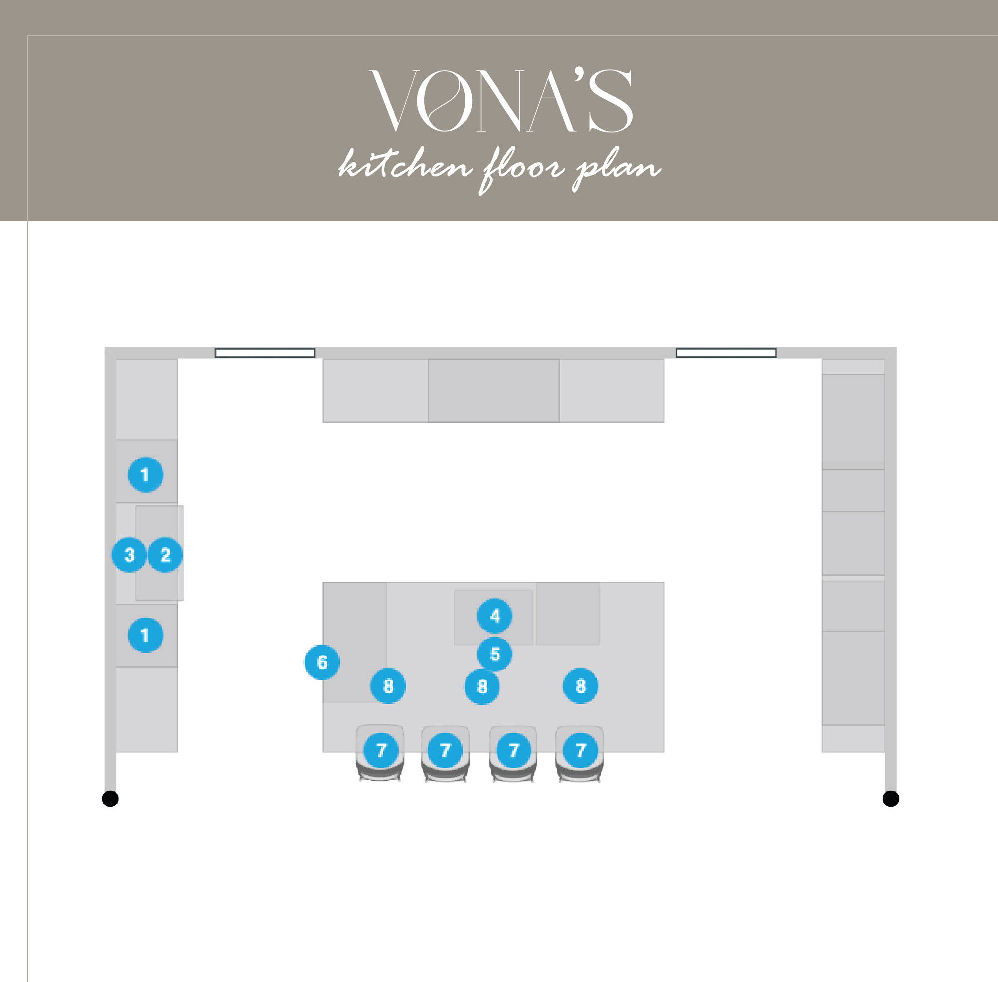 Online Designer Kitchen Floorplan