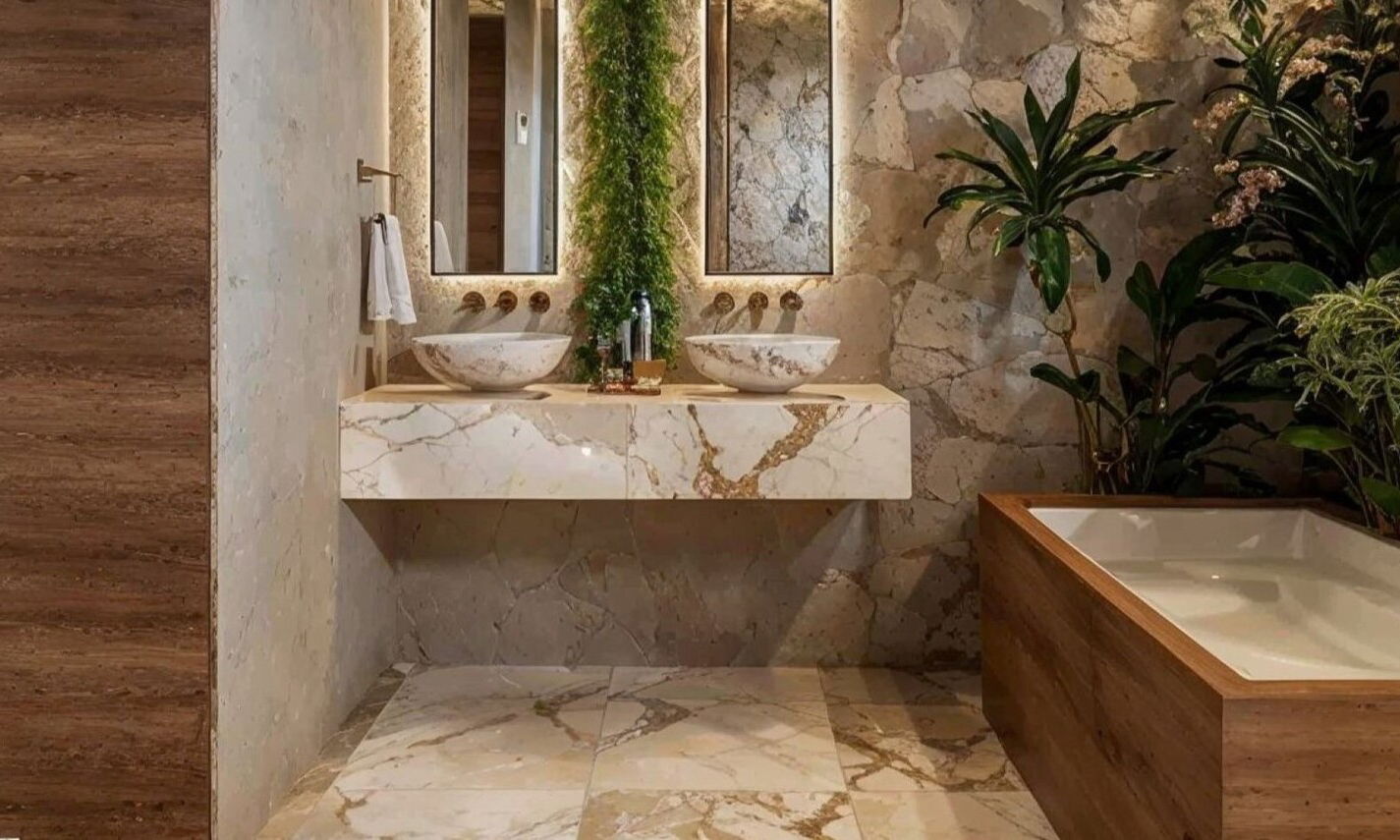 Rocky Jungle Theme Bathroom