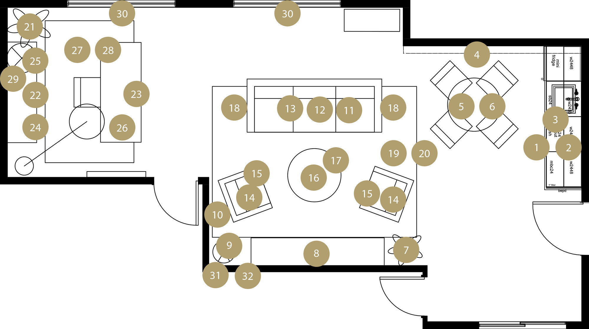 Online Designer Bathroom Floorplan