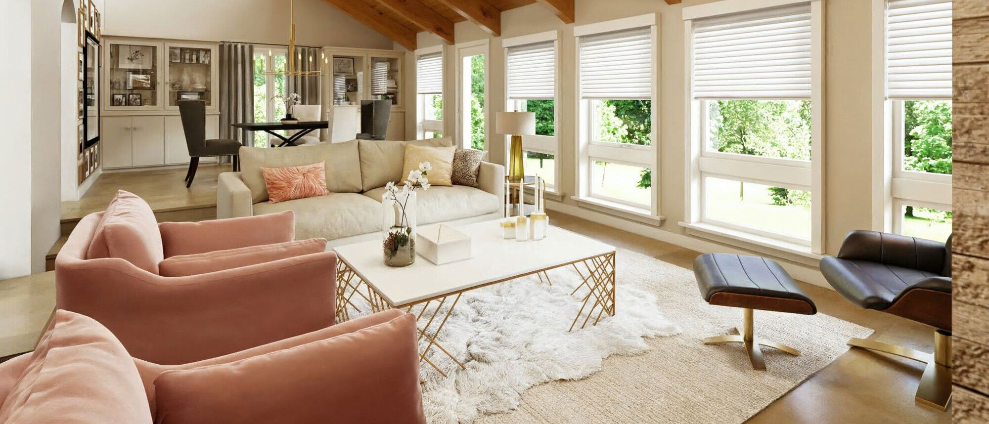 Transitional Glam Living Room Interior Design Ideas by affordable Elgin interior designers