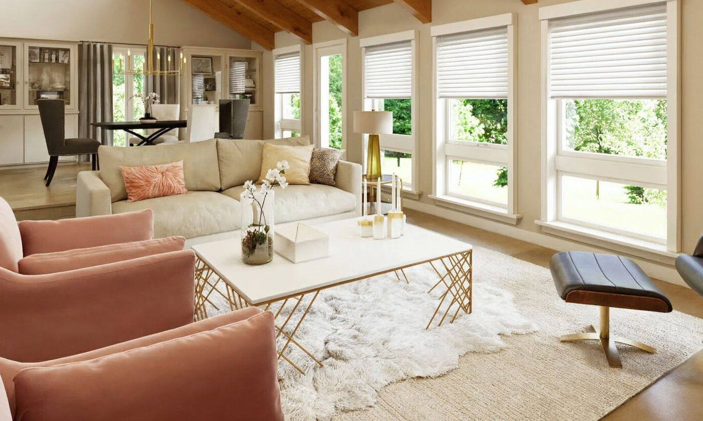 Transitional Glam Living Room Interior Design Ideas