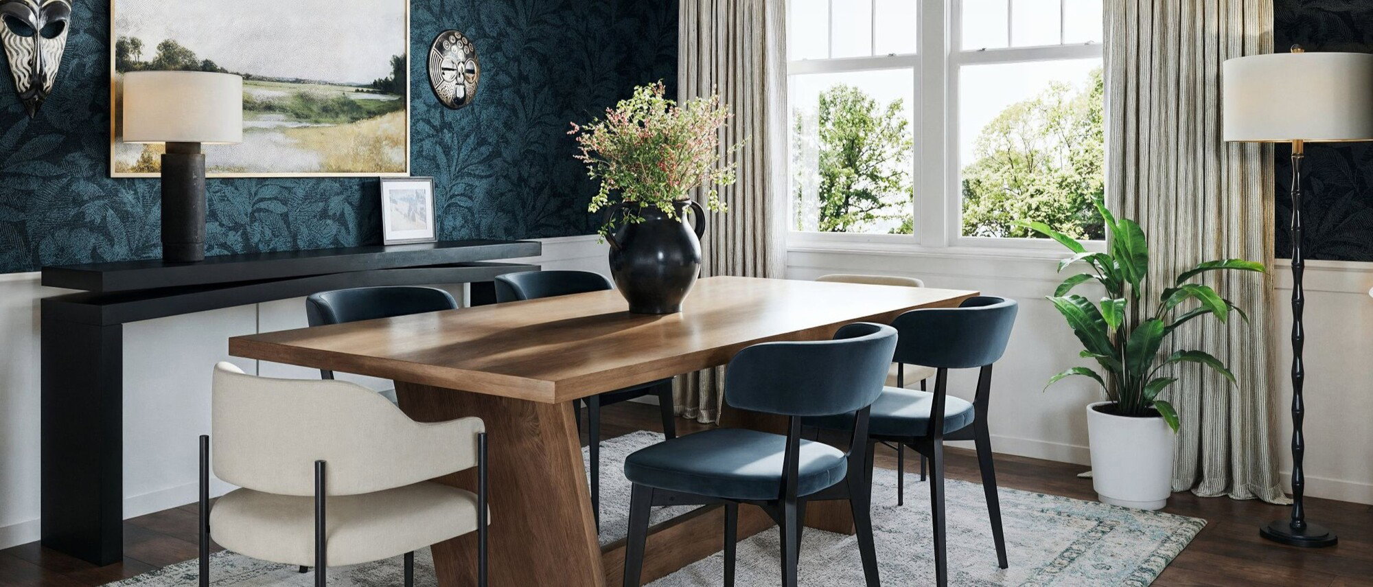 Elegant Transitional Family Home Renovation by affordable Washington interior designers