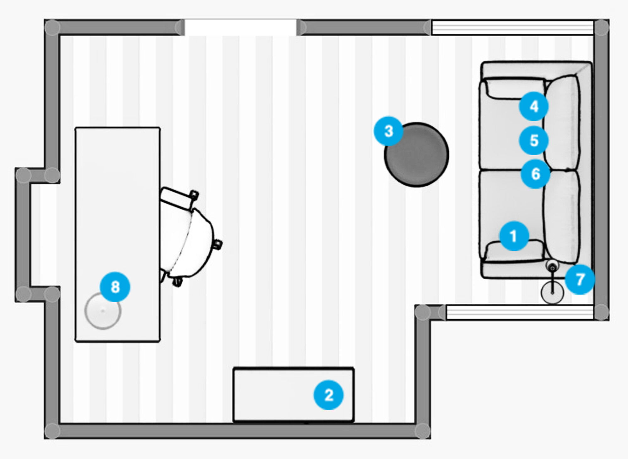Plano de hogar/oficina pequeña del diseñador en línea