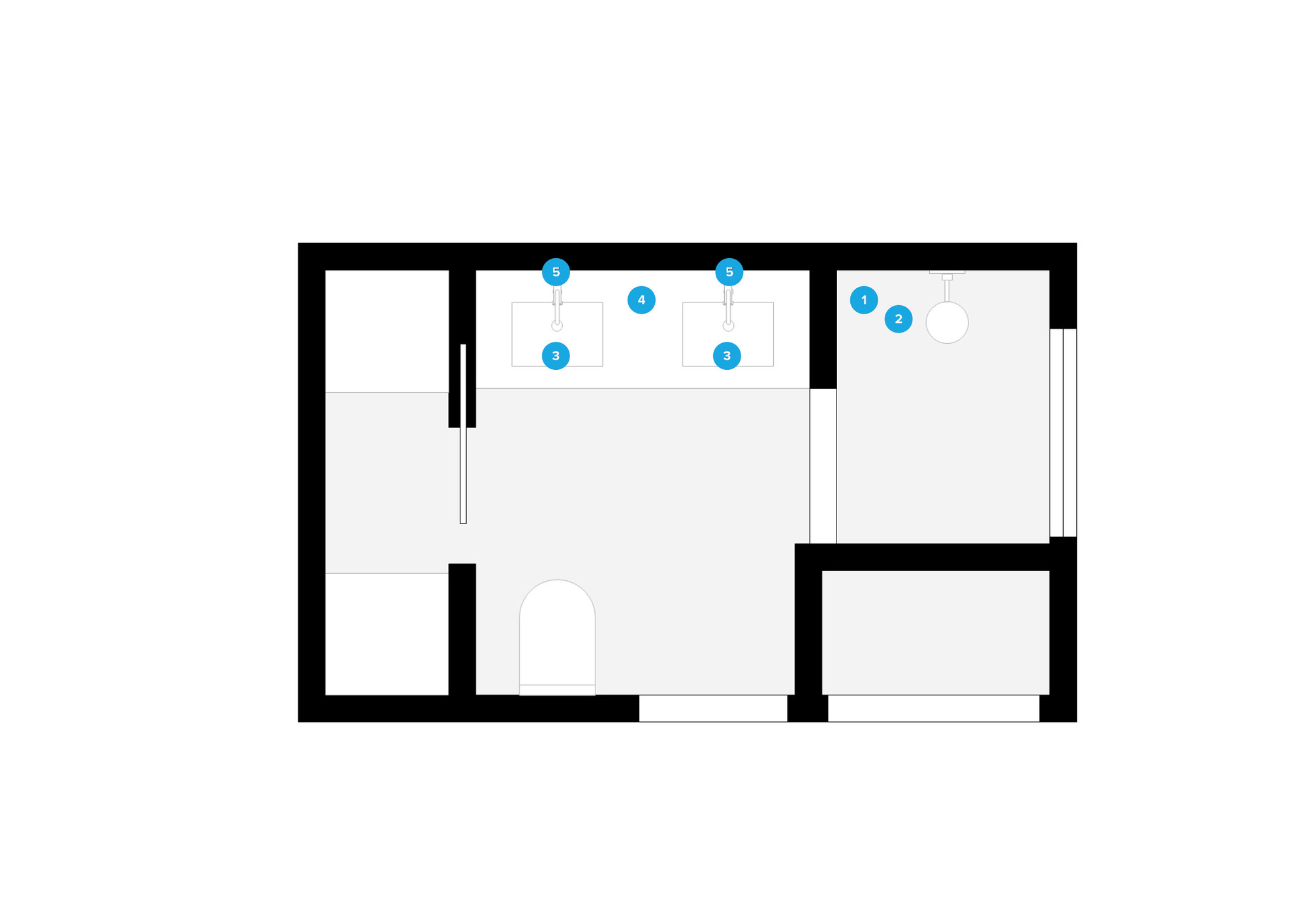 Online Designer Bathroom Floorplan