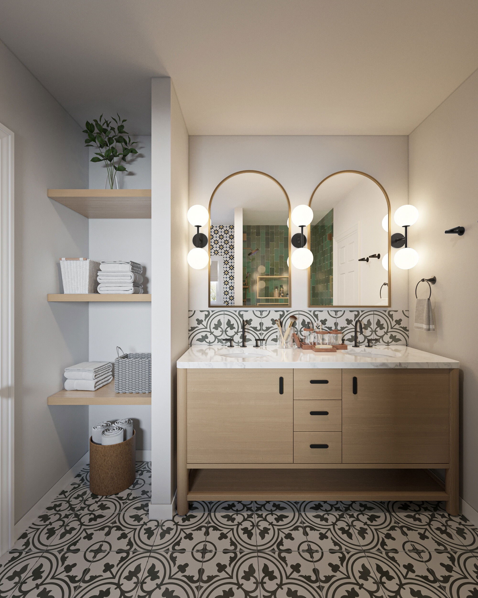 Online Designer Bathroom 3D Model 3