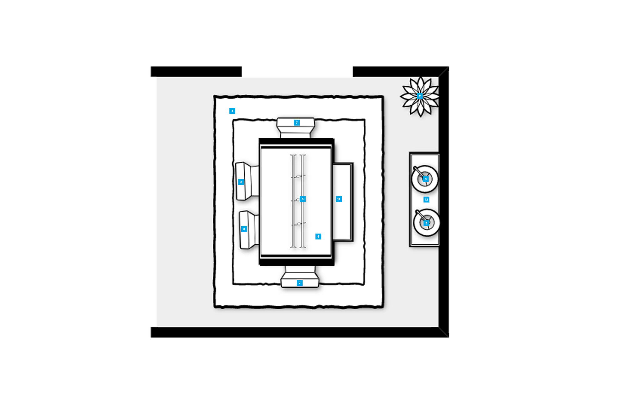 Online Designer Dining Room Floorplan