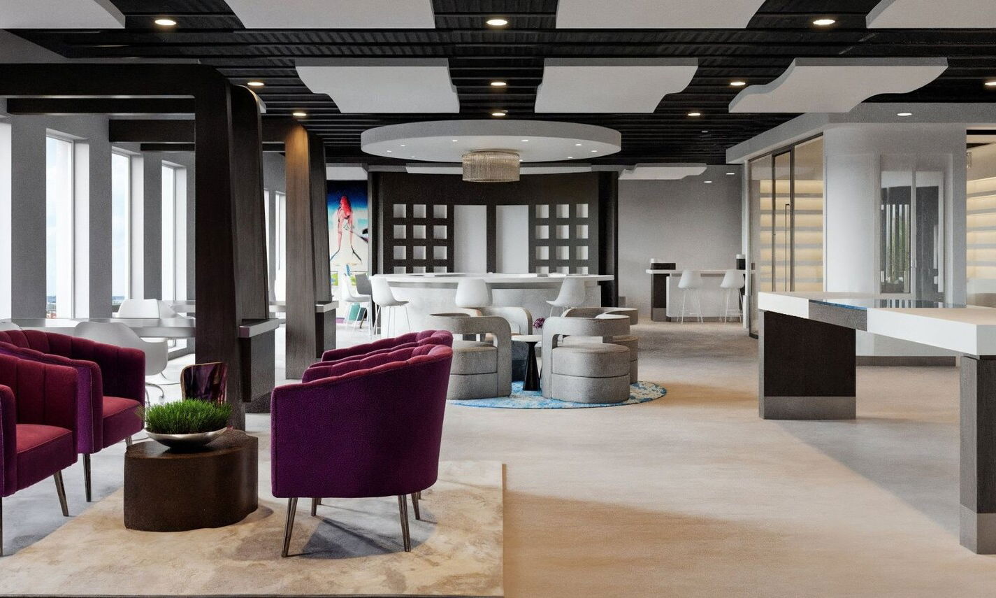 Colorful Chic & Glam Business Space Decor