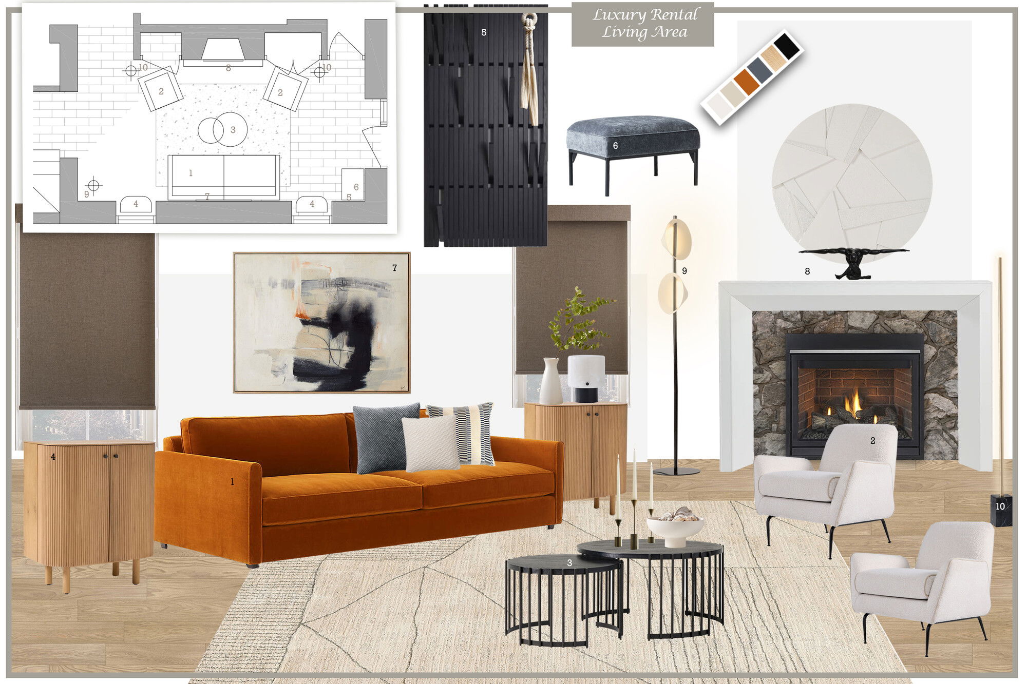 Ideas De Diseño Interior De Sala De Estar De Diseñador En Línea
