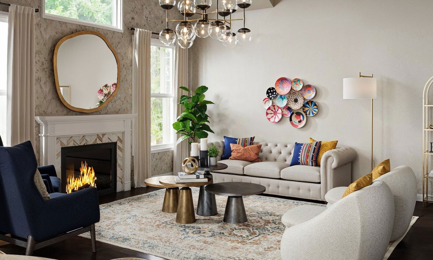 Eclectic Glam Living Room