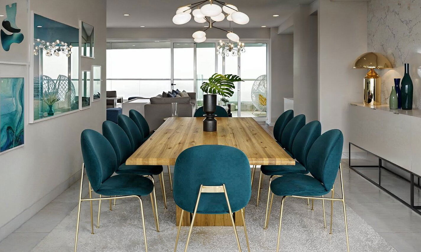 Teal Accents for High End Apartment