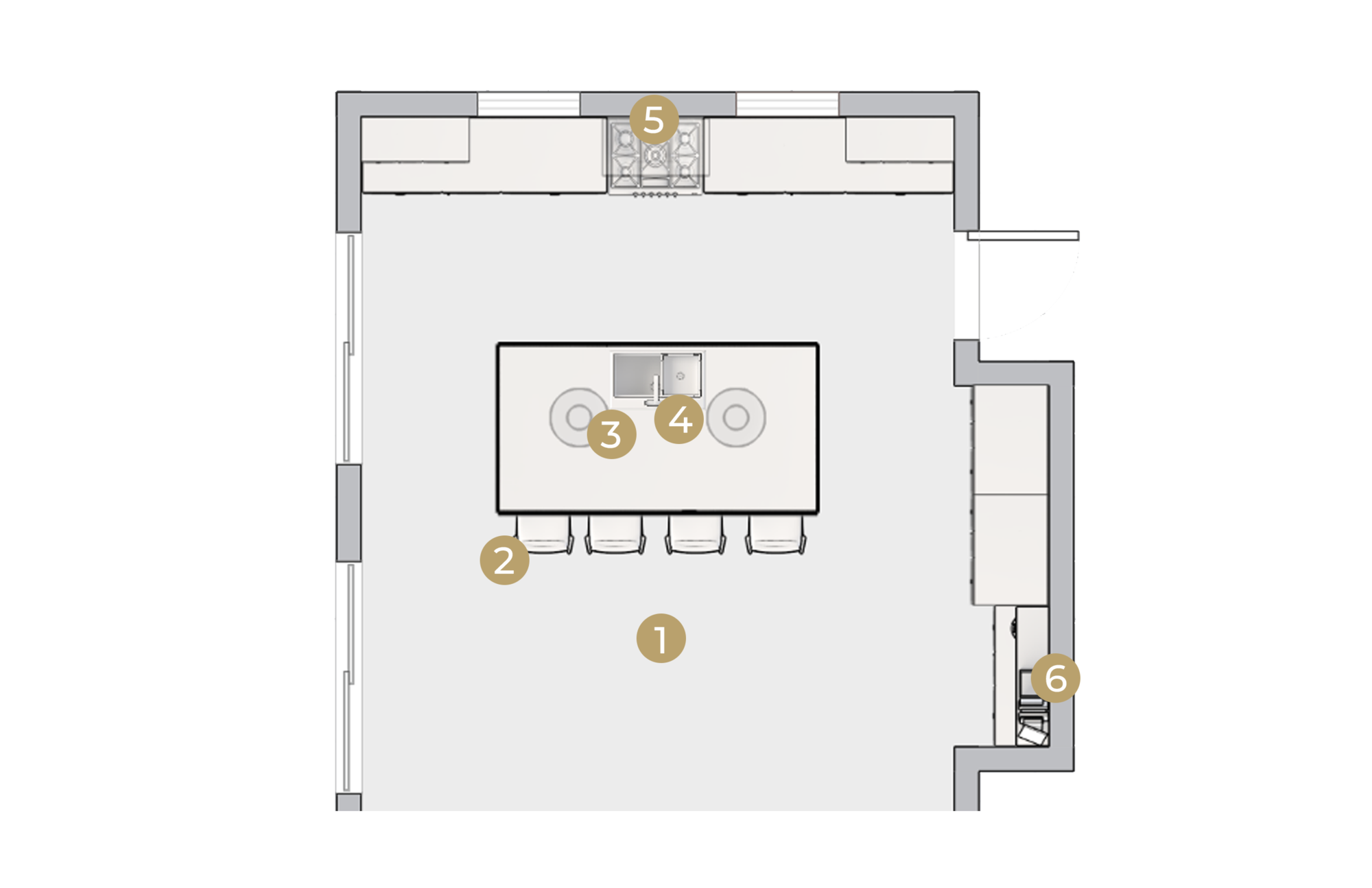 Online Designer Kitchen Floorplan