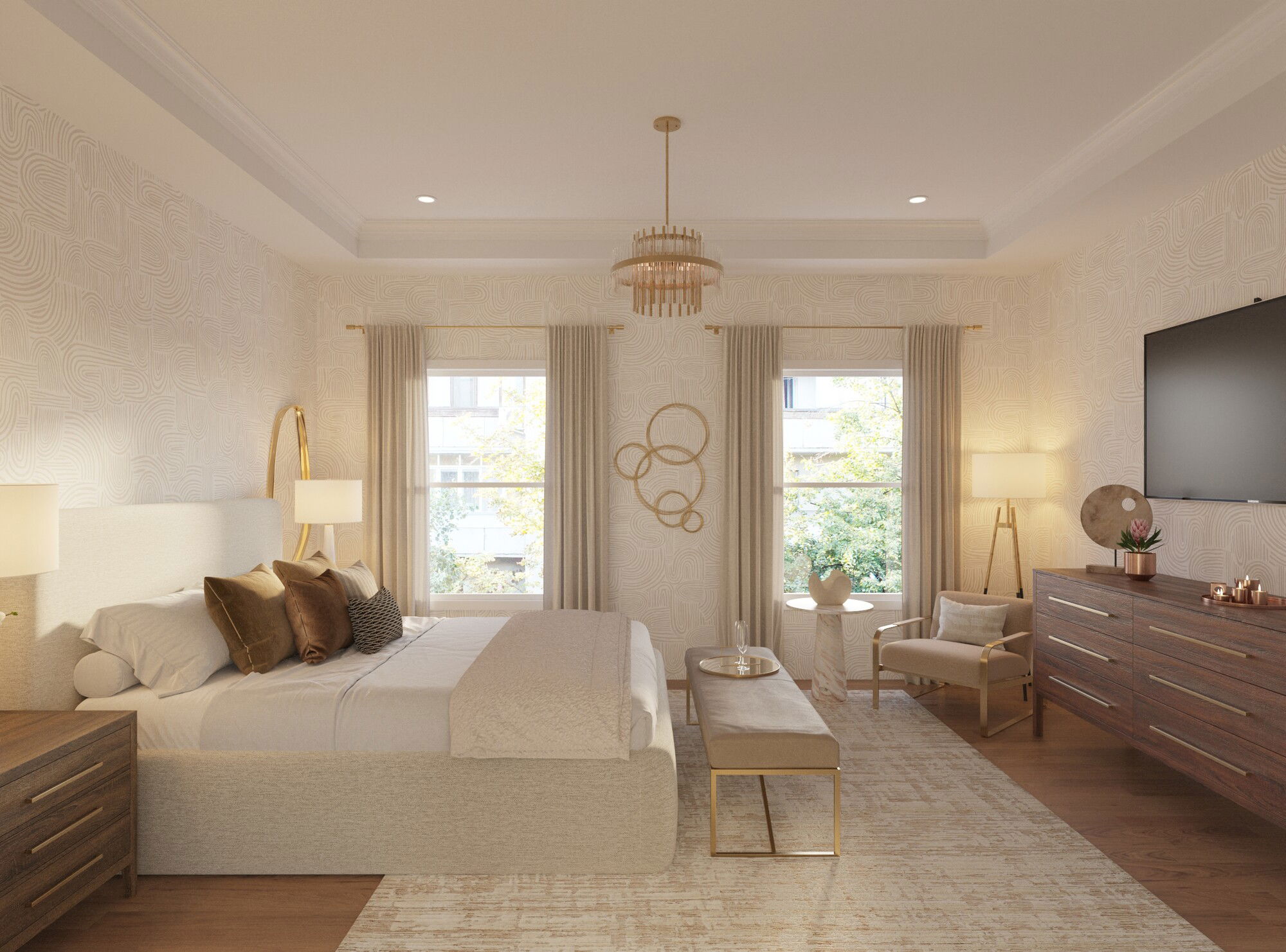 Online Designer Bedroom 3D Model 2