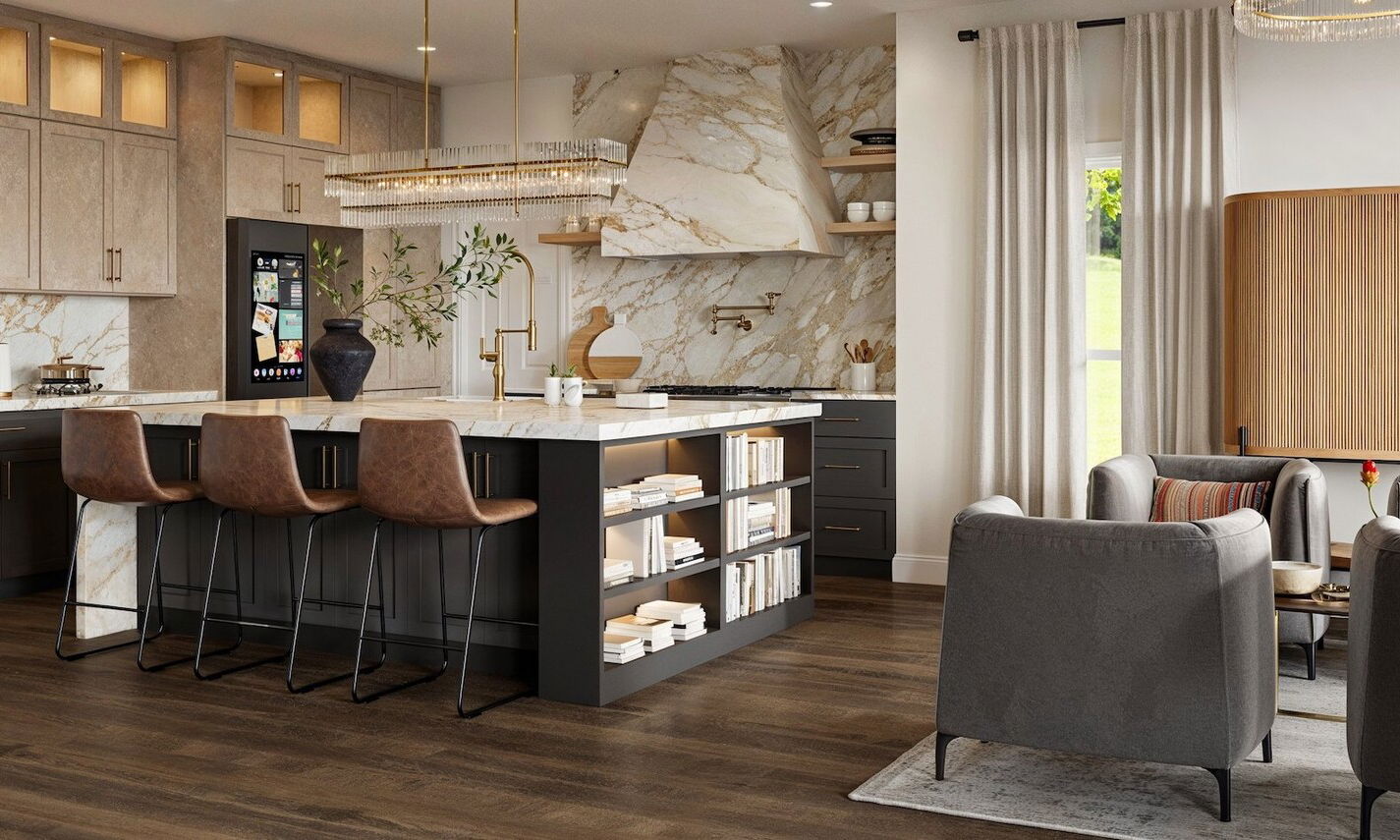 Elegant and Lux-Contemporary Kitchen Design by top South Fulton interior designers