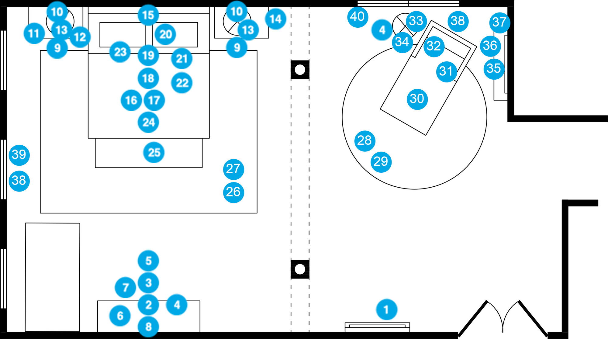 Plano del Dormitorio del Diseñador en Línea
