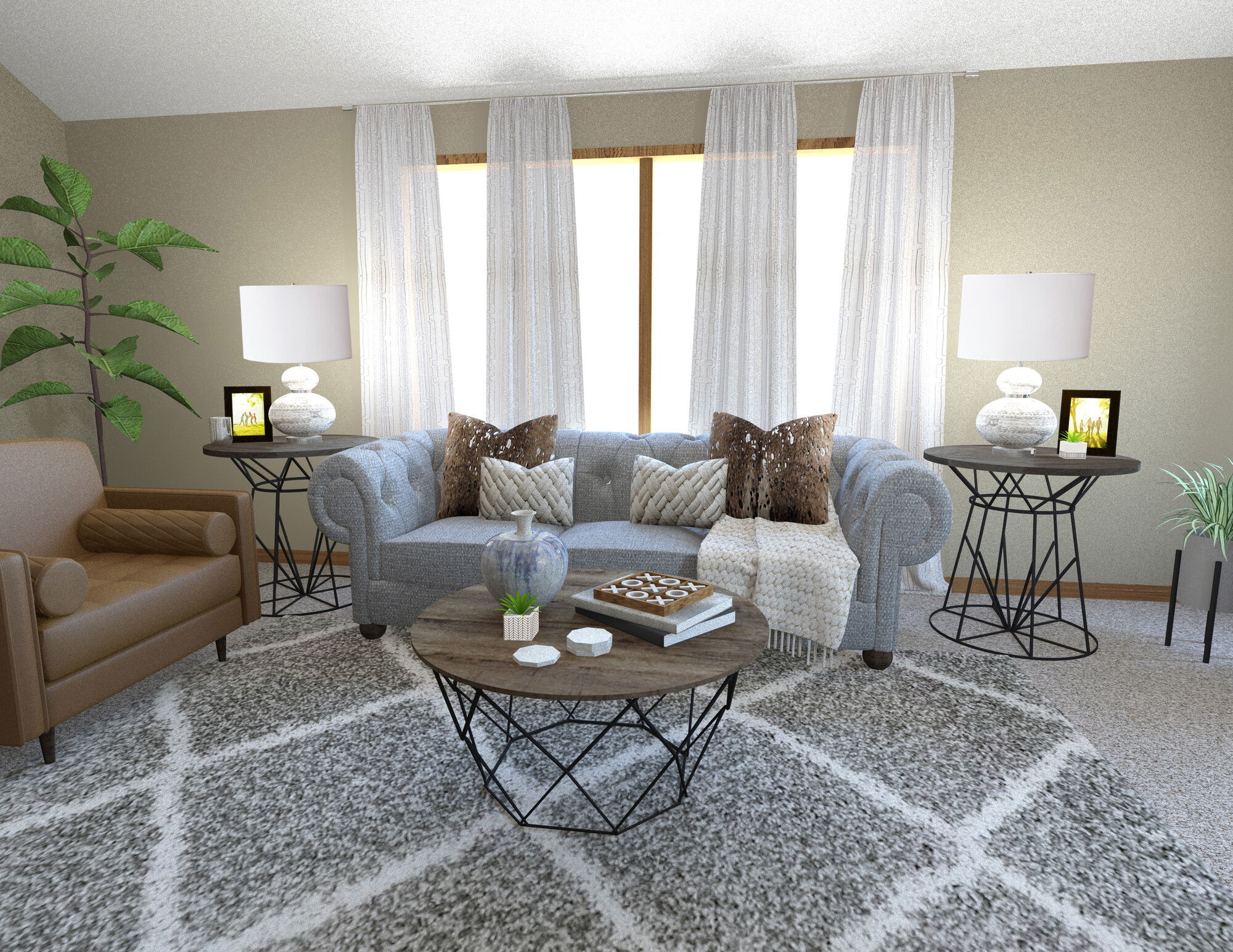 Online Designer Living Room 3D Model 2