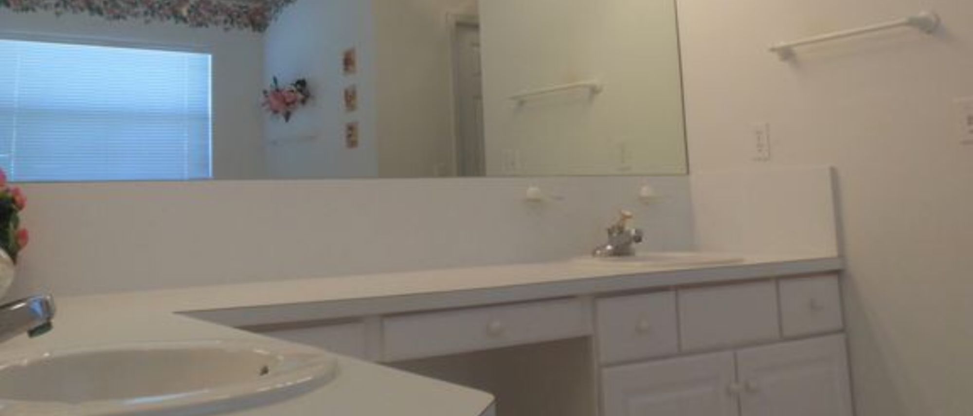 Lush Modern Topical Bathroom- Before Photo