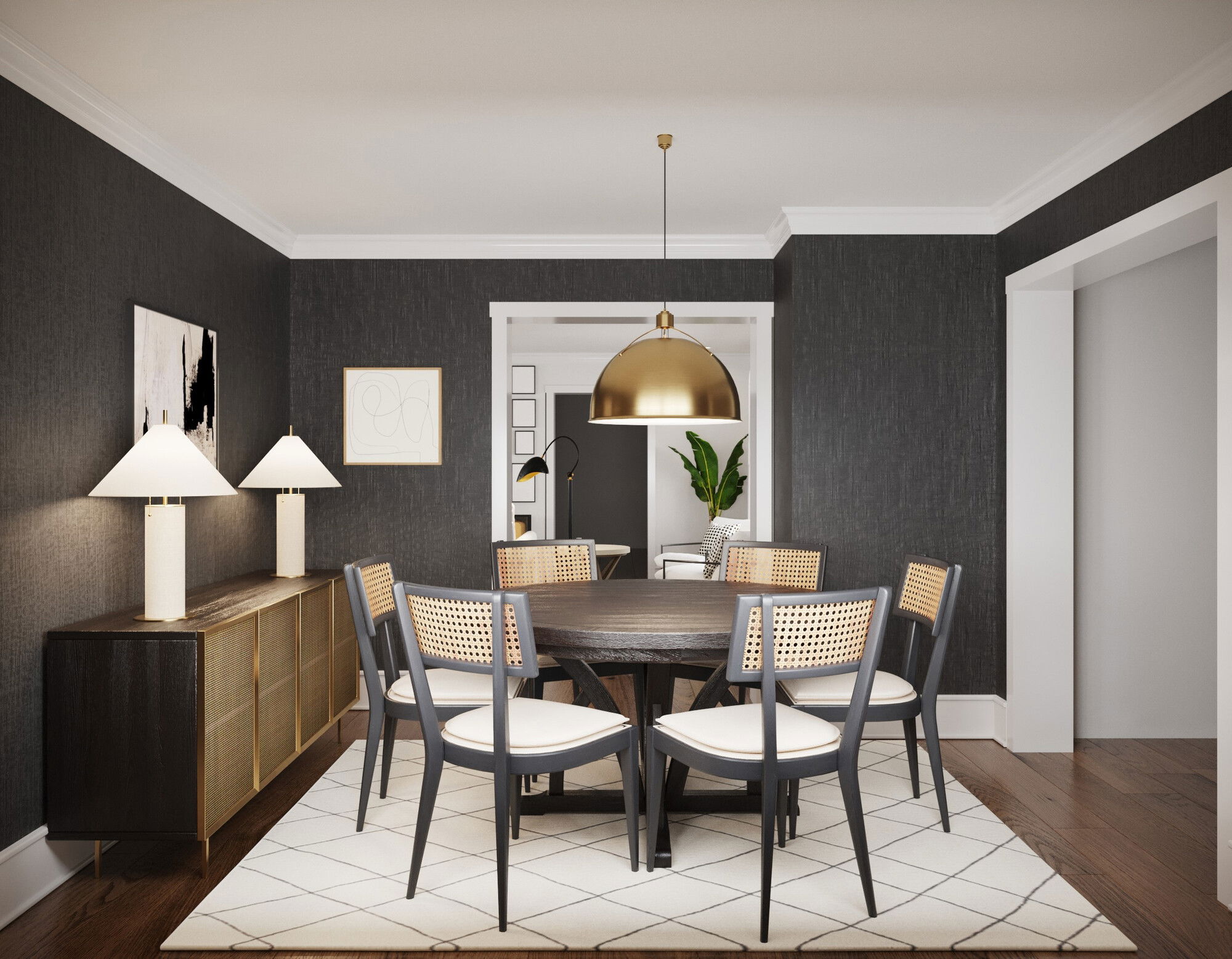 Online Designer Dining Room 3D Model 1