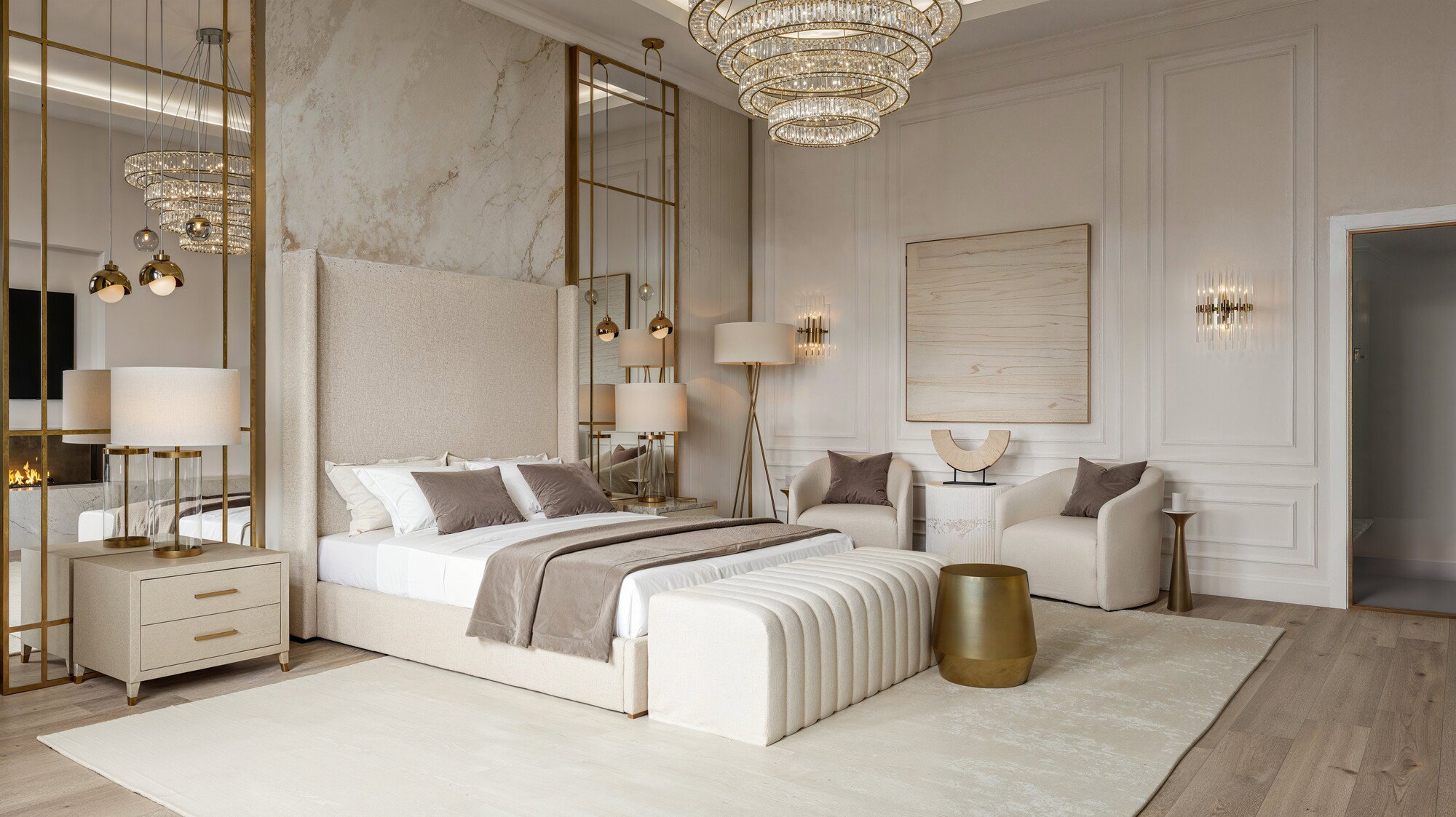 Online Designer Bedroom 3D Model 3