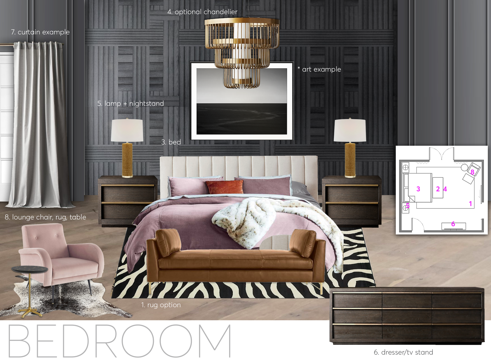Ideas de diseño interior de dormitorio en línea