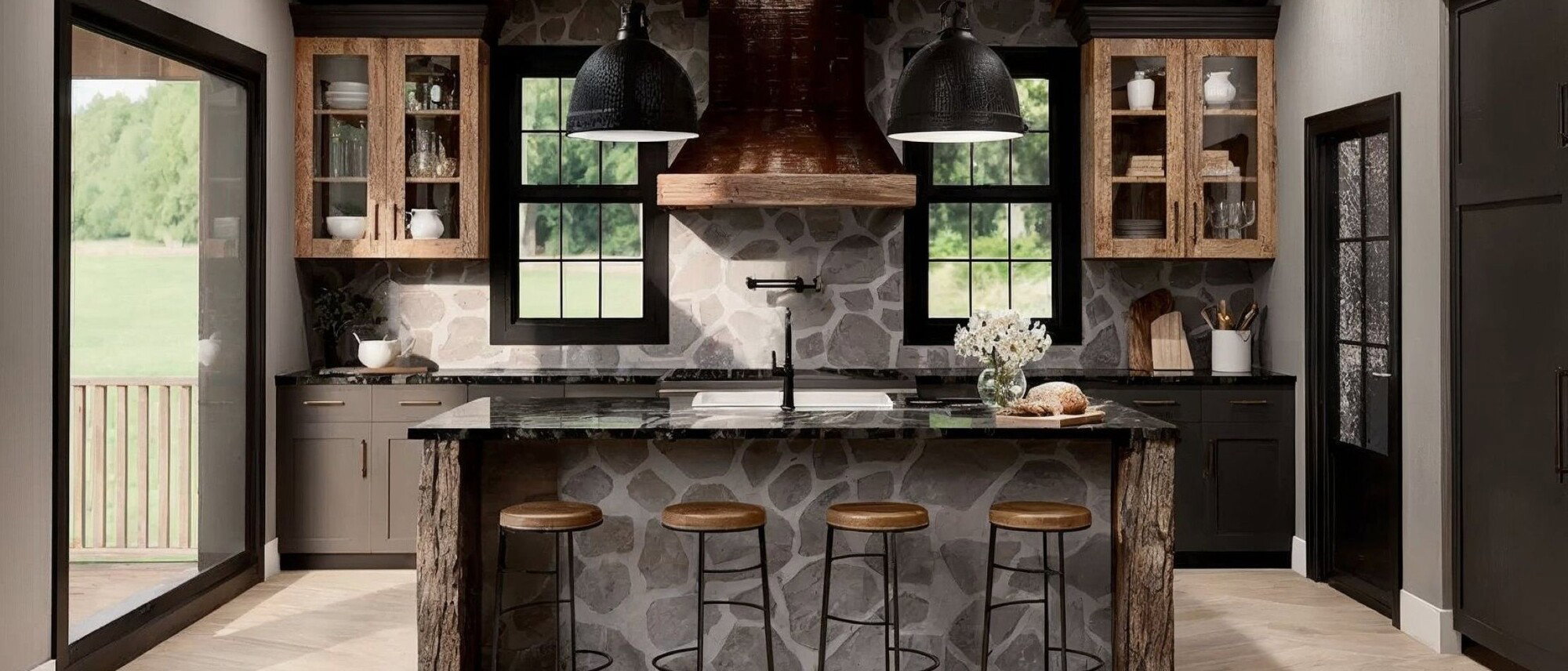 Timeless Rustic Modern Kitchen Renovation- After Rendering