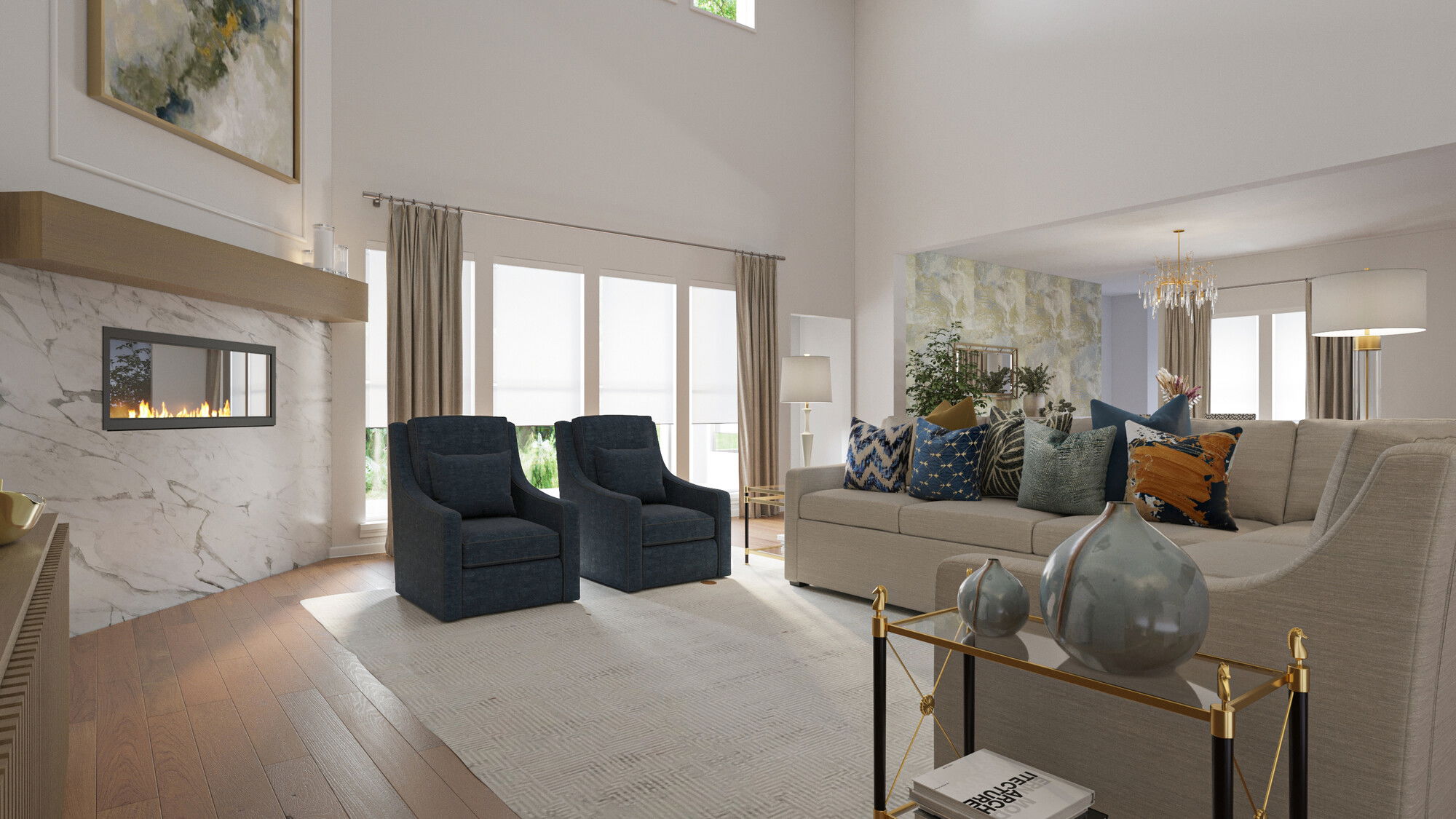 Online Designer Combined Living/Dining 3D Model 3