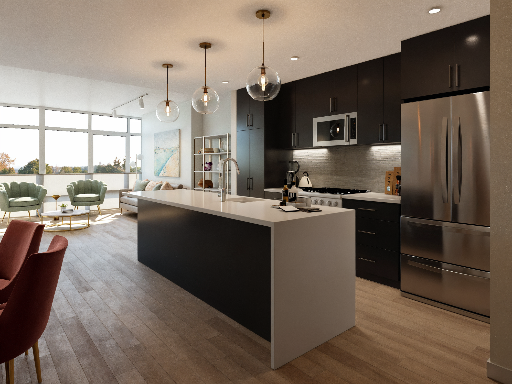 Online Designer Combined Living/Dining 3D Model 4