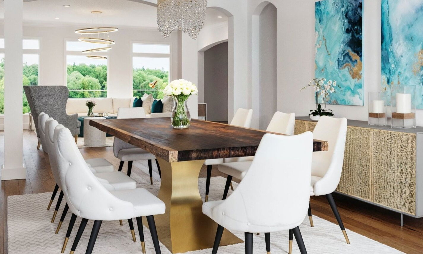 Chic & Glam Living/Dining Room Decor