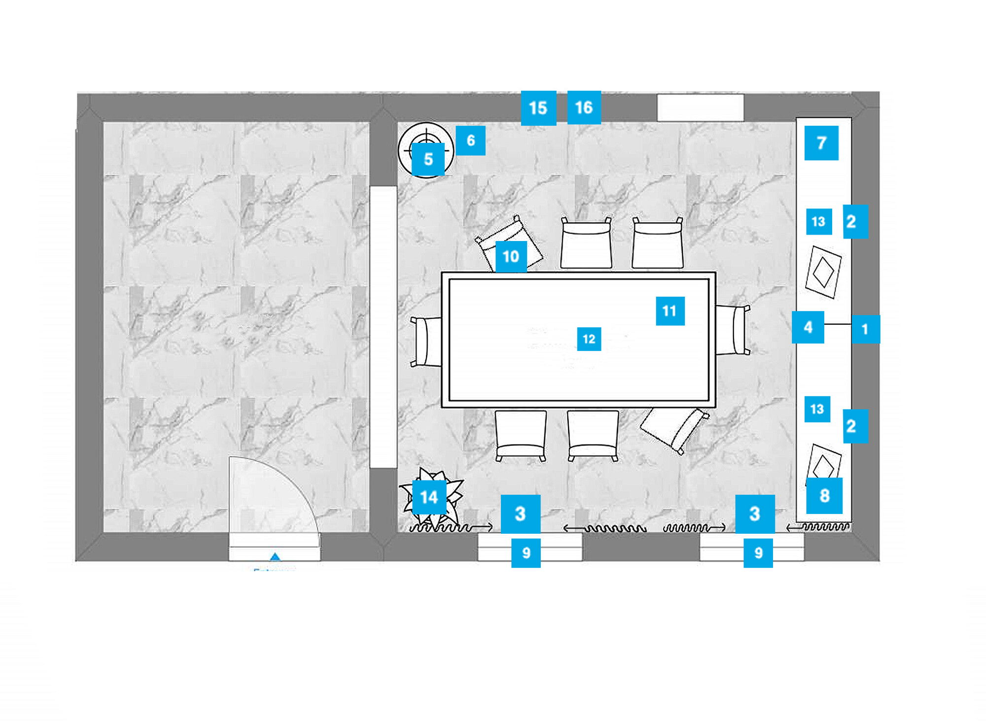 Online Designer Dining Room Floorplan