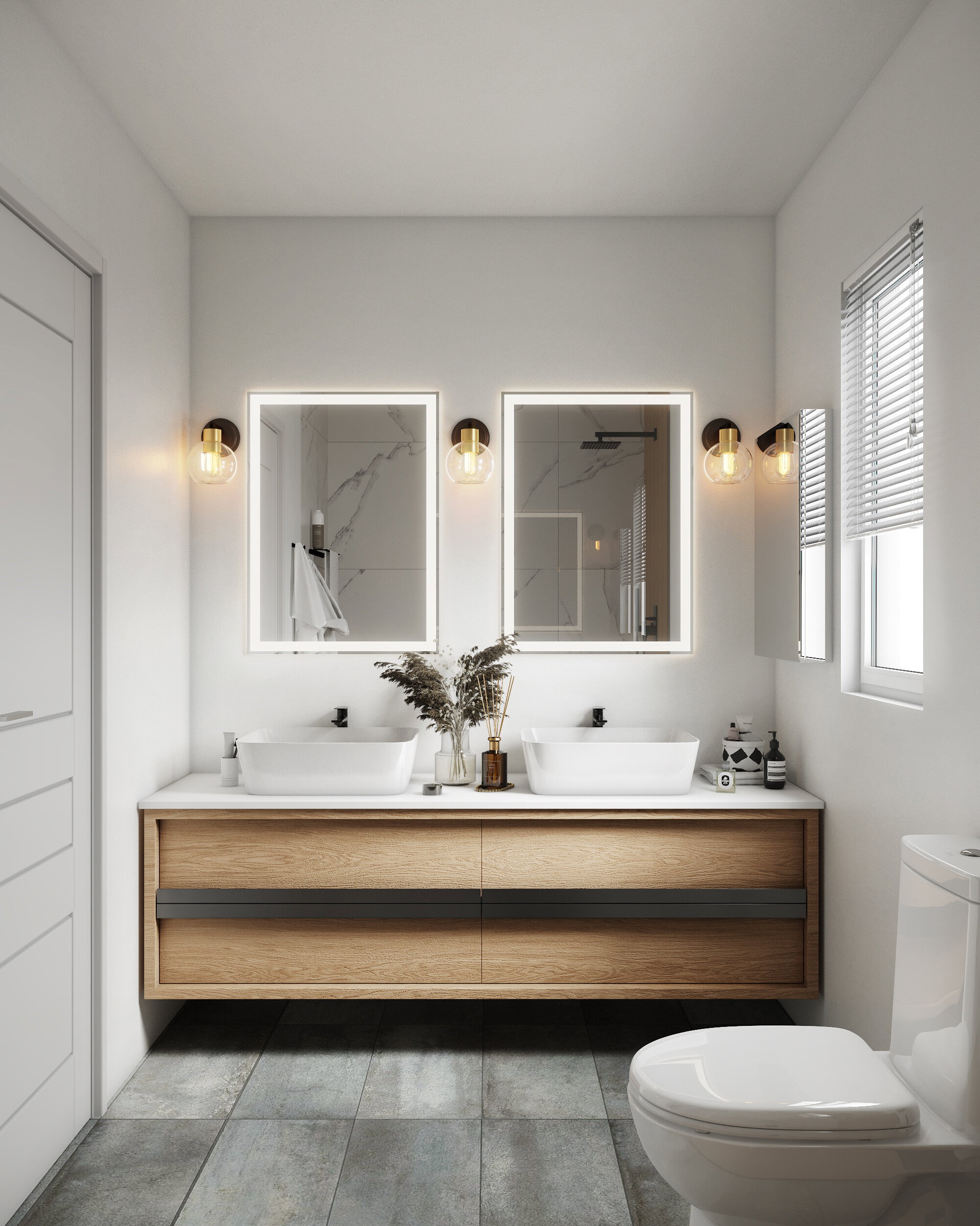 Miniatura de la Remodelación Moderna del Baño Principal y de Huéspedes