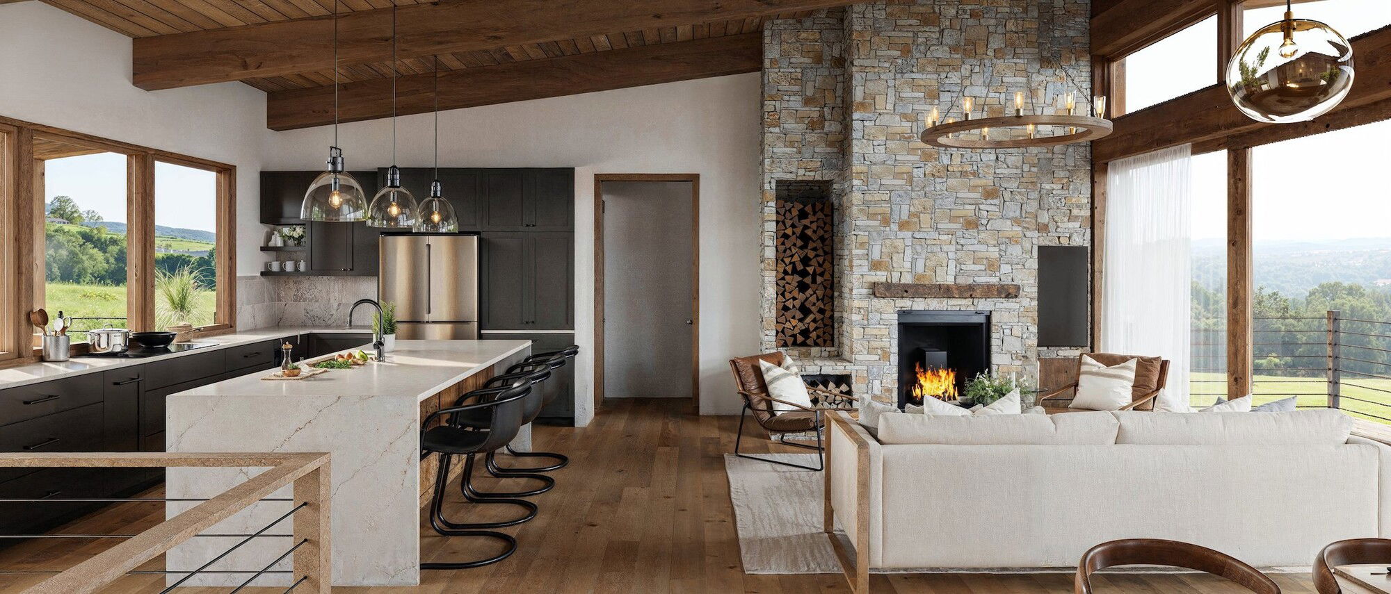 Modern Farmhouse Home Design with Cozy Vibes by affordable Gainesville interior designers