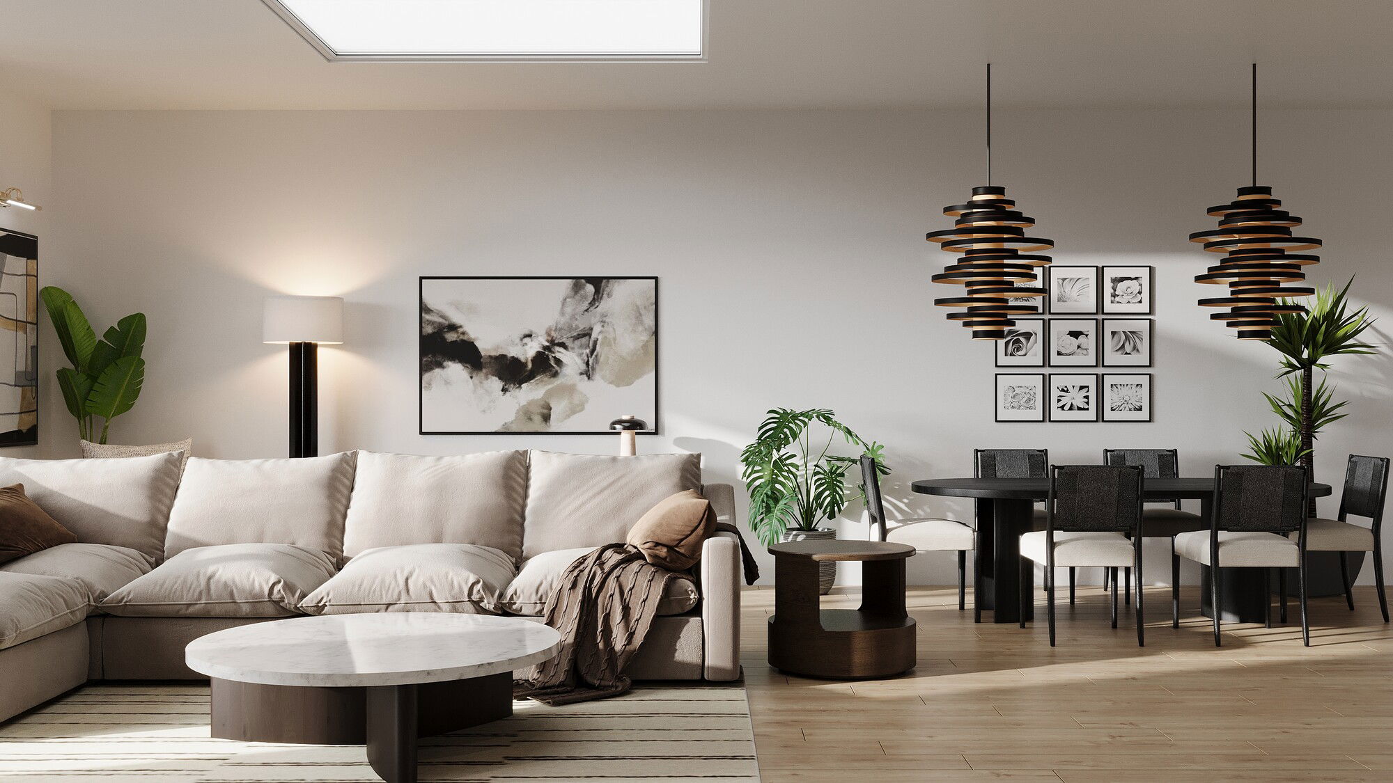 Online Designer Combined Living/Dining 3D Model thumbnail1
