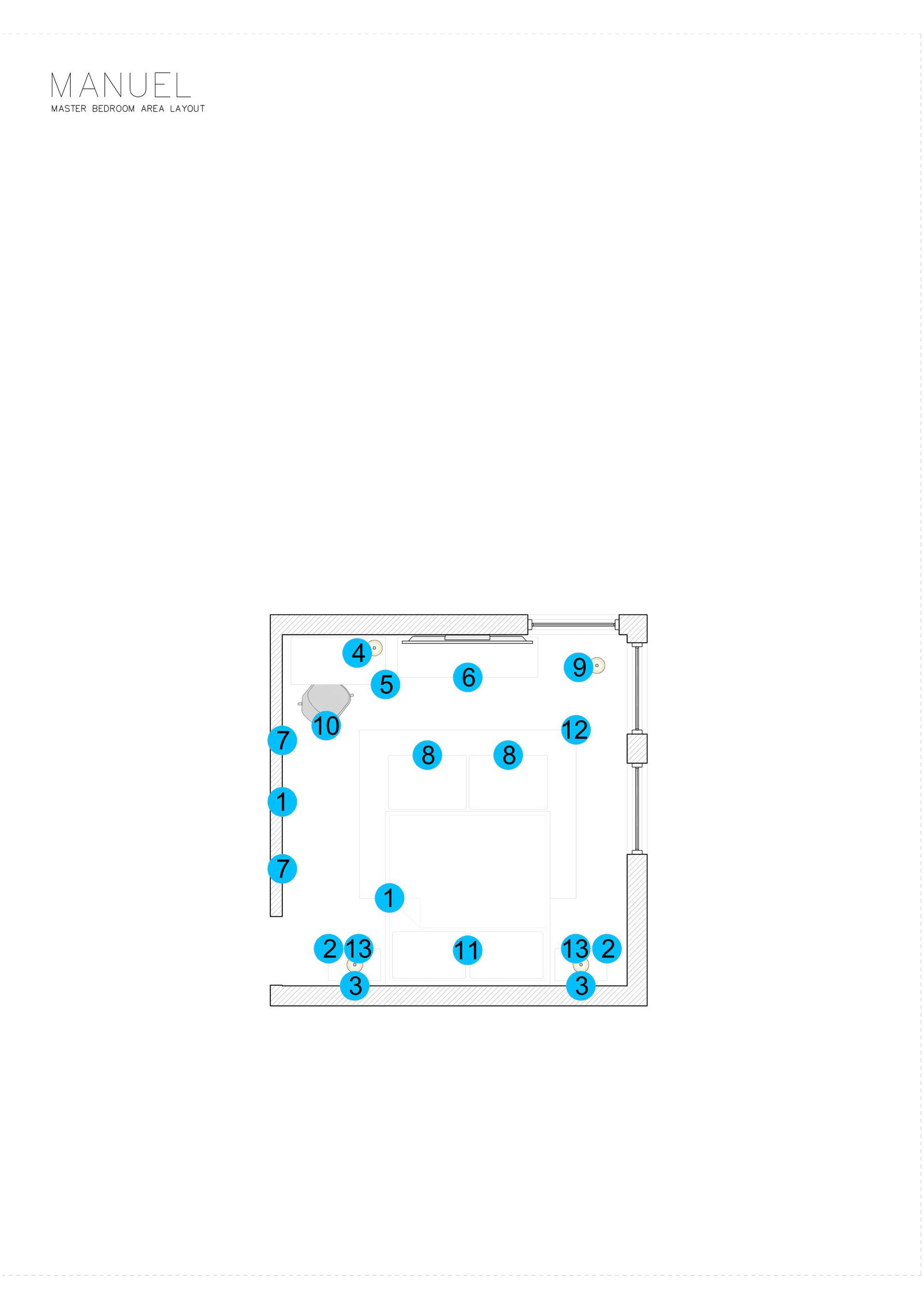 Plano del Dormitorio del Diseñador en Línea