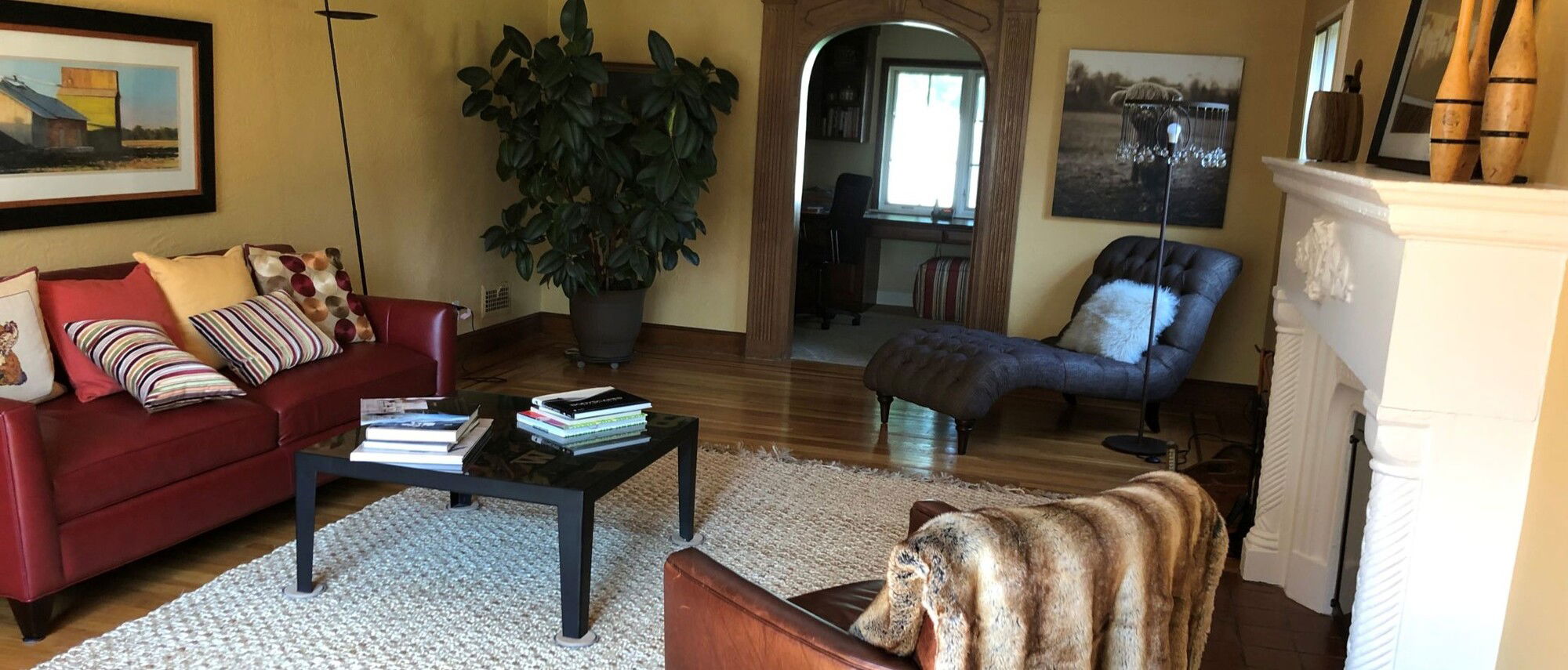 Cozy Natural Living Room Design- Before Photo