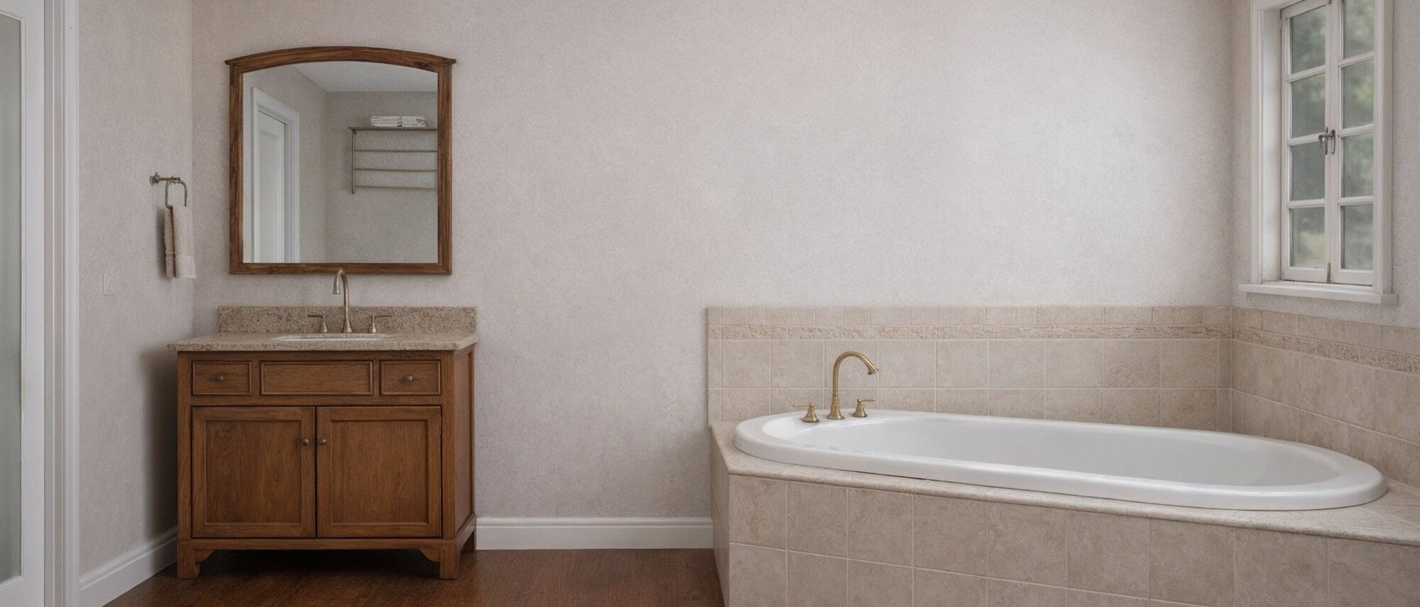 Timeless Transitional Bathrooms Design- Before Photo