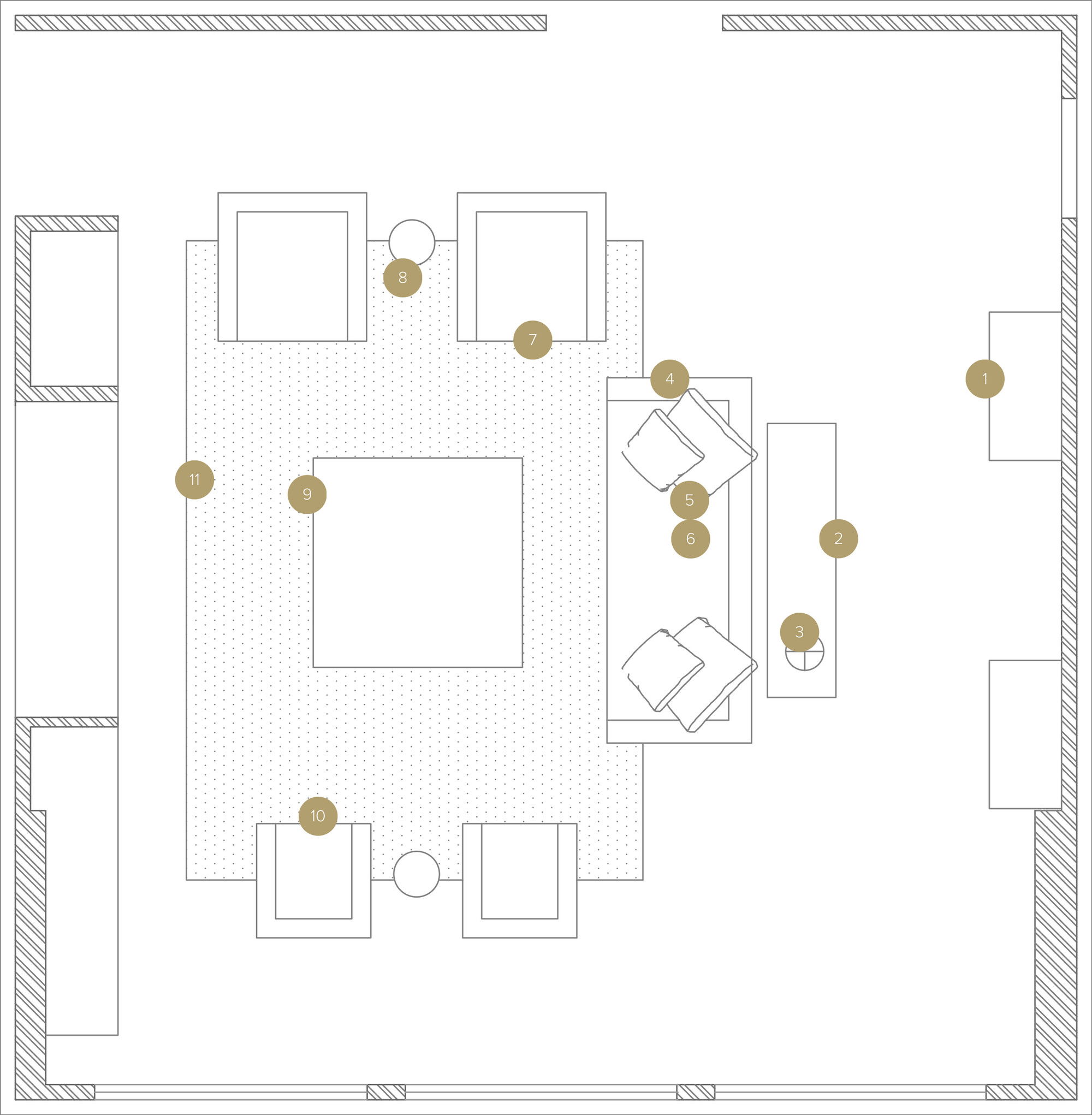 Online Designer Living Room Floorplan