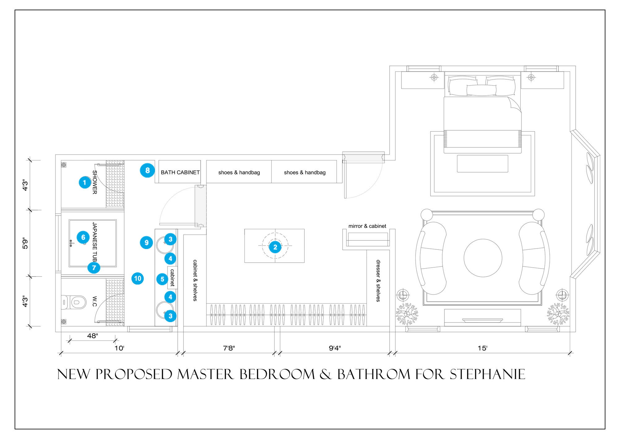 Online Designer Bathroom Floorplan