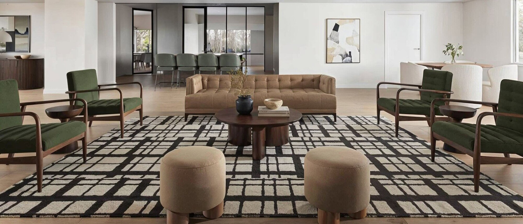 Sophisticated Modern Apartment Clubhouse Design- After Rendering