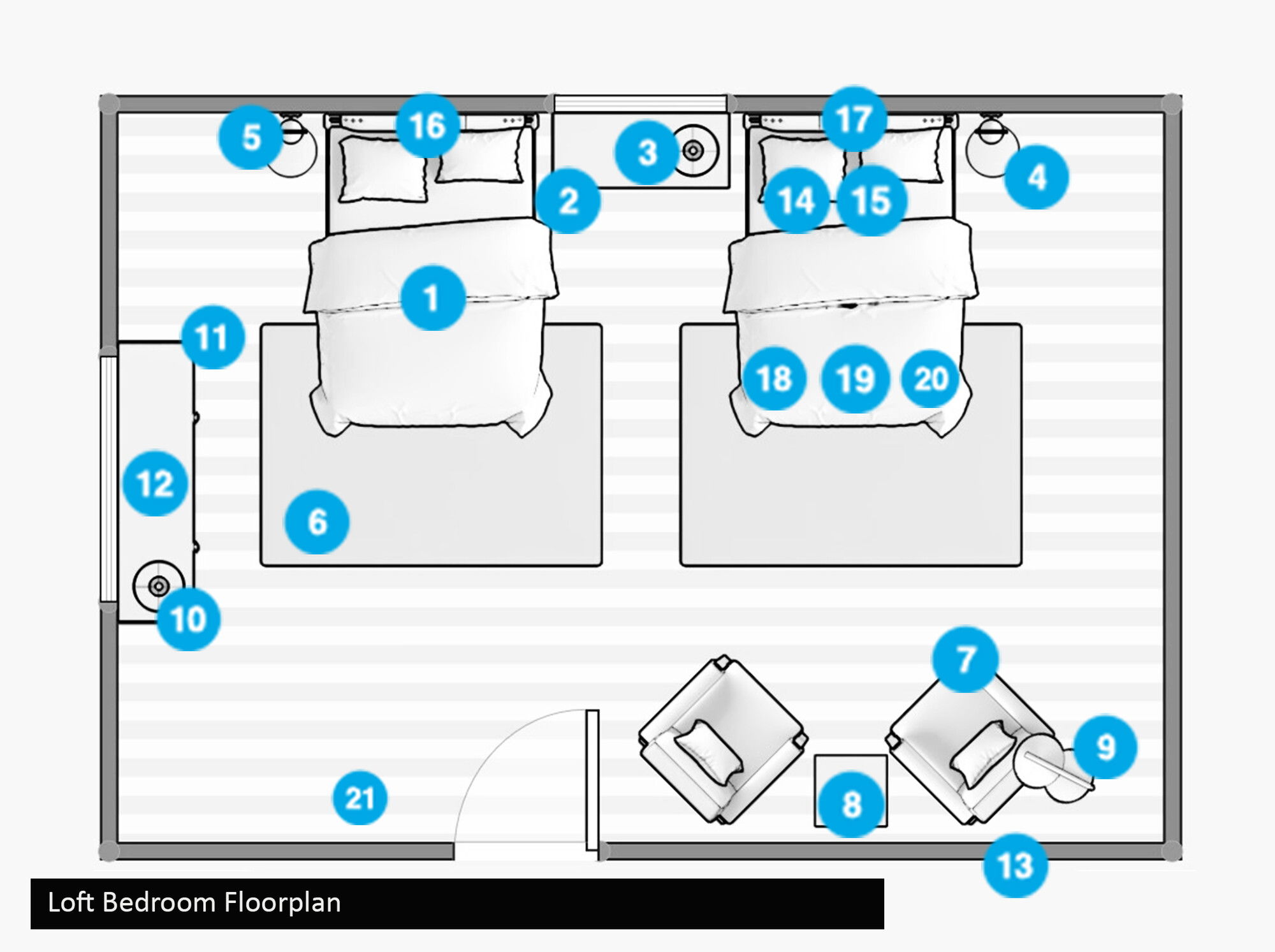 Online Designer Bedroom Floorplan