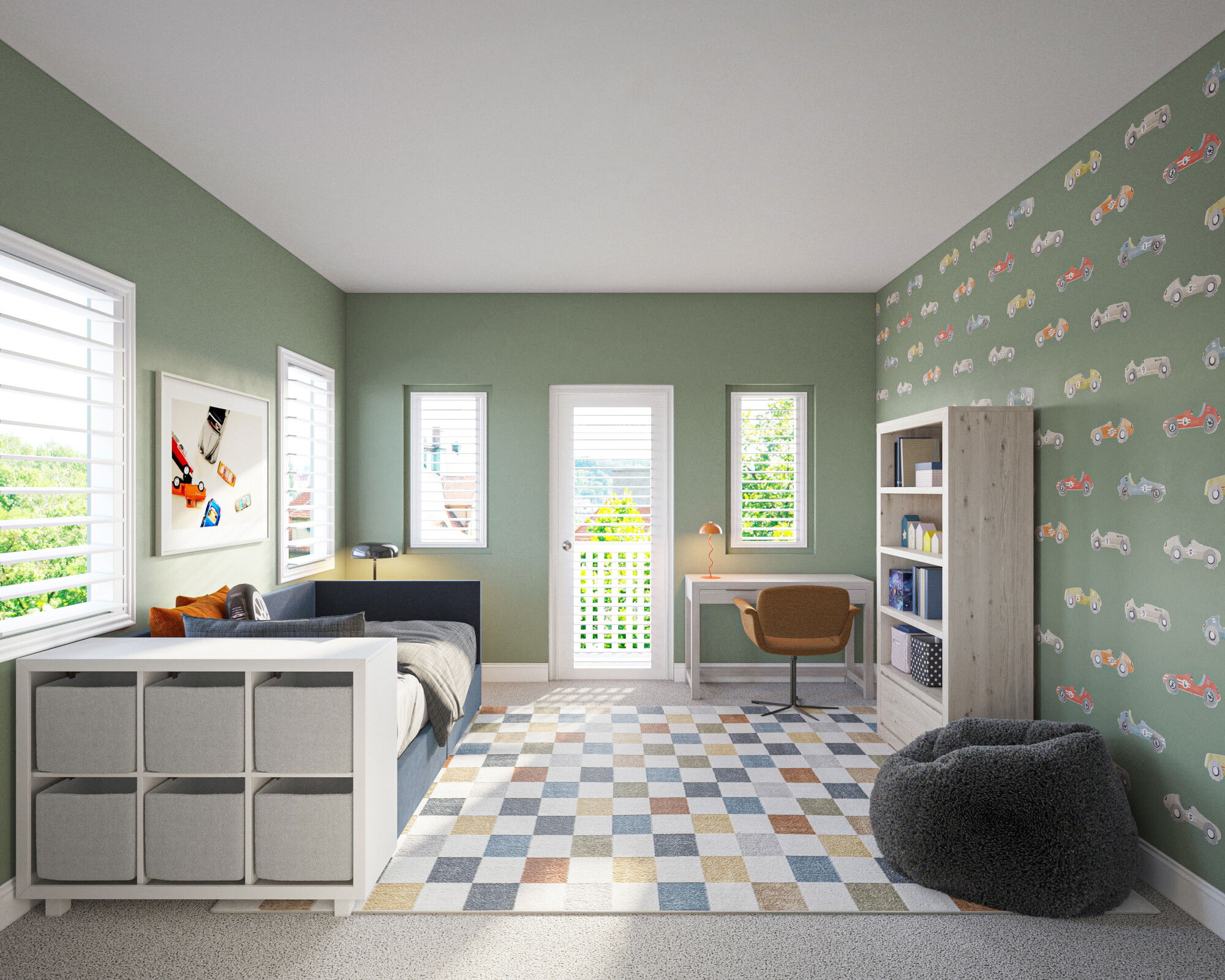 Online Designer Bedroom 3D Model 3
