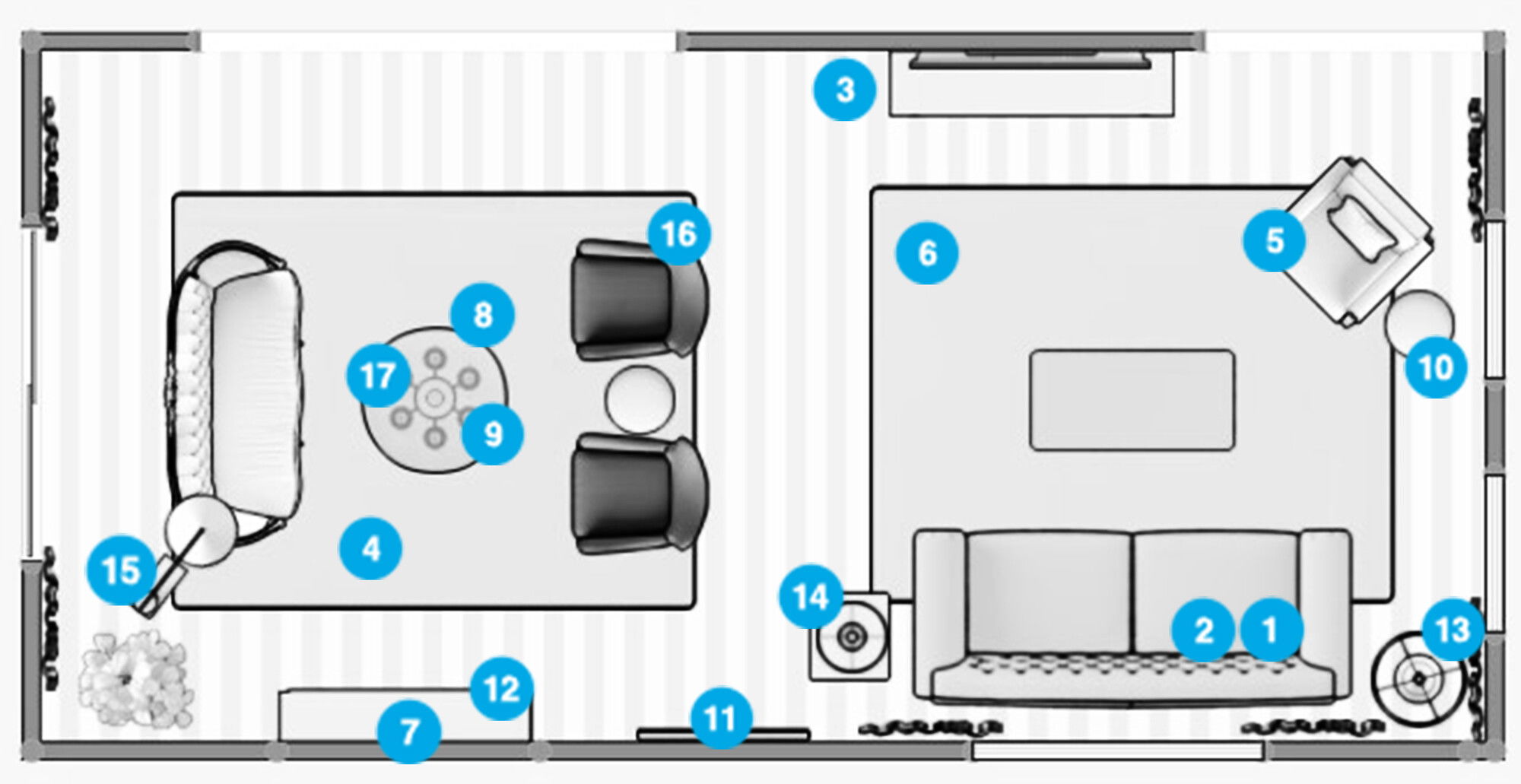 Online Designer Living Room Floorplan