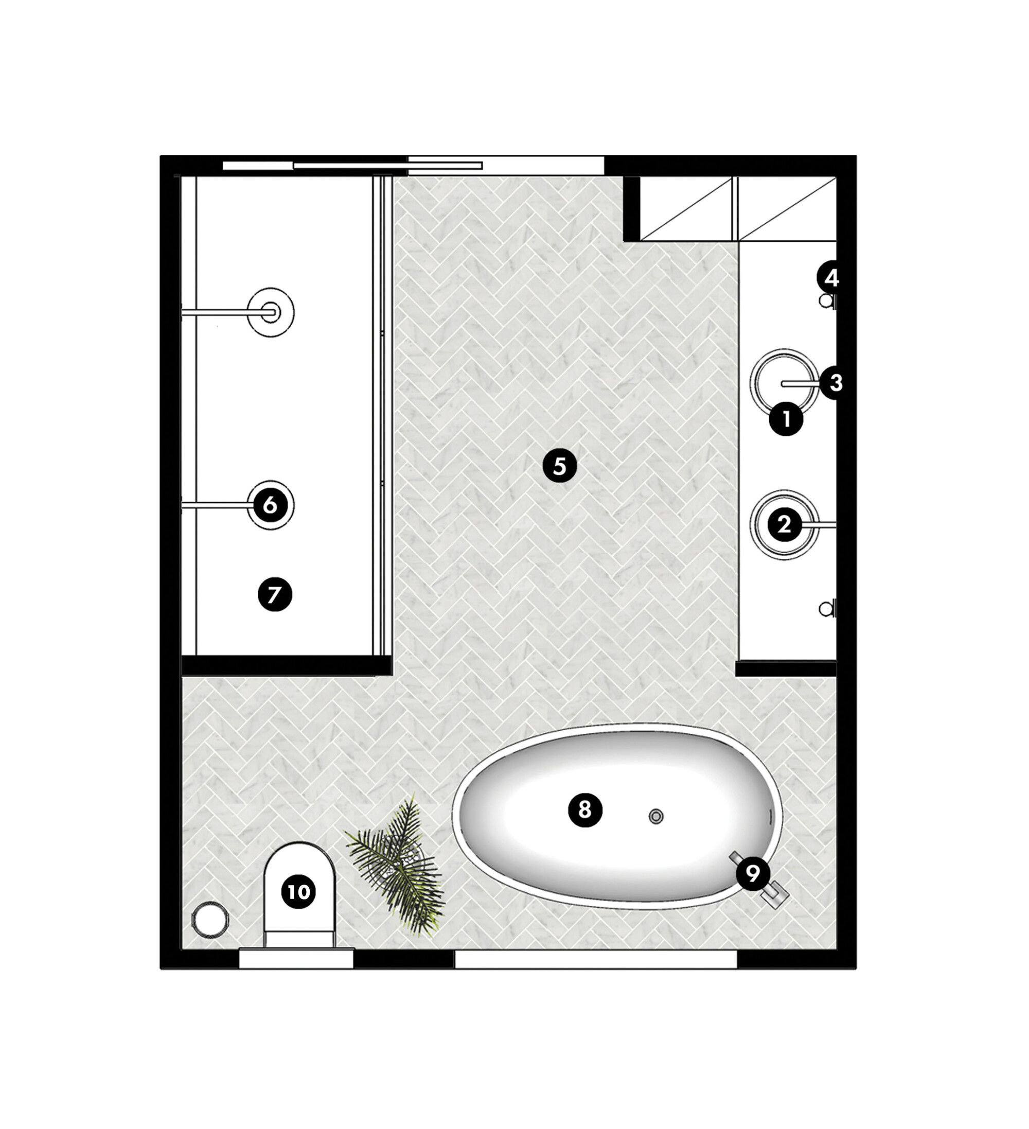 Online Designer Bathroom Floorplan