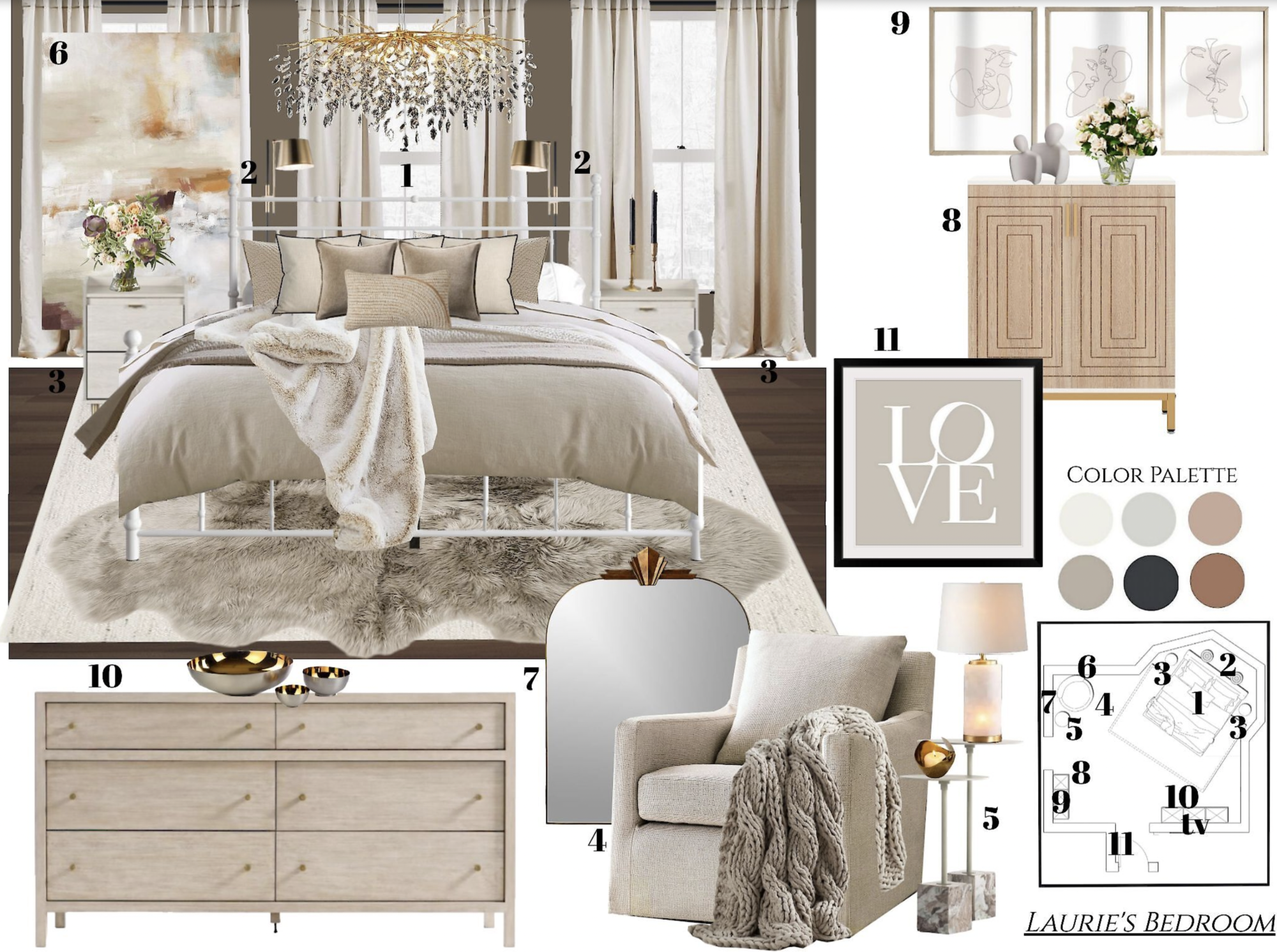 Ideas de diseño interior de dormitorio en línea