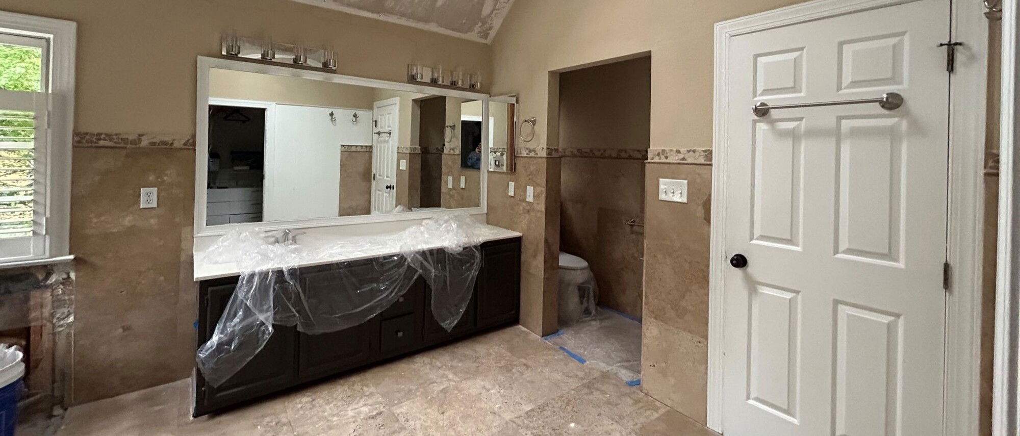 Remodelación de baño costero vintage - Foto antes