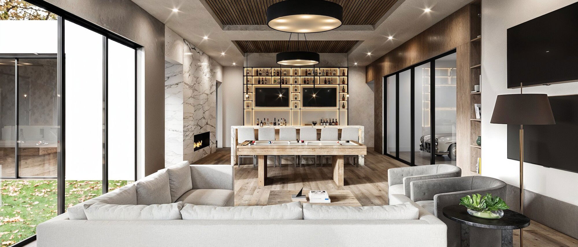 Contemporary Home and Bar Design by top Boca Raton interior designers