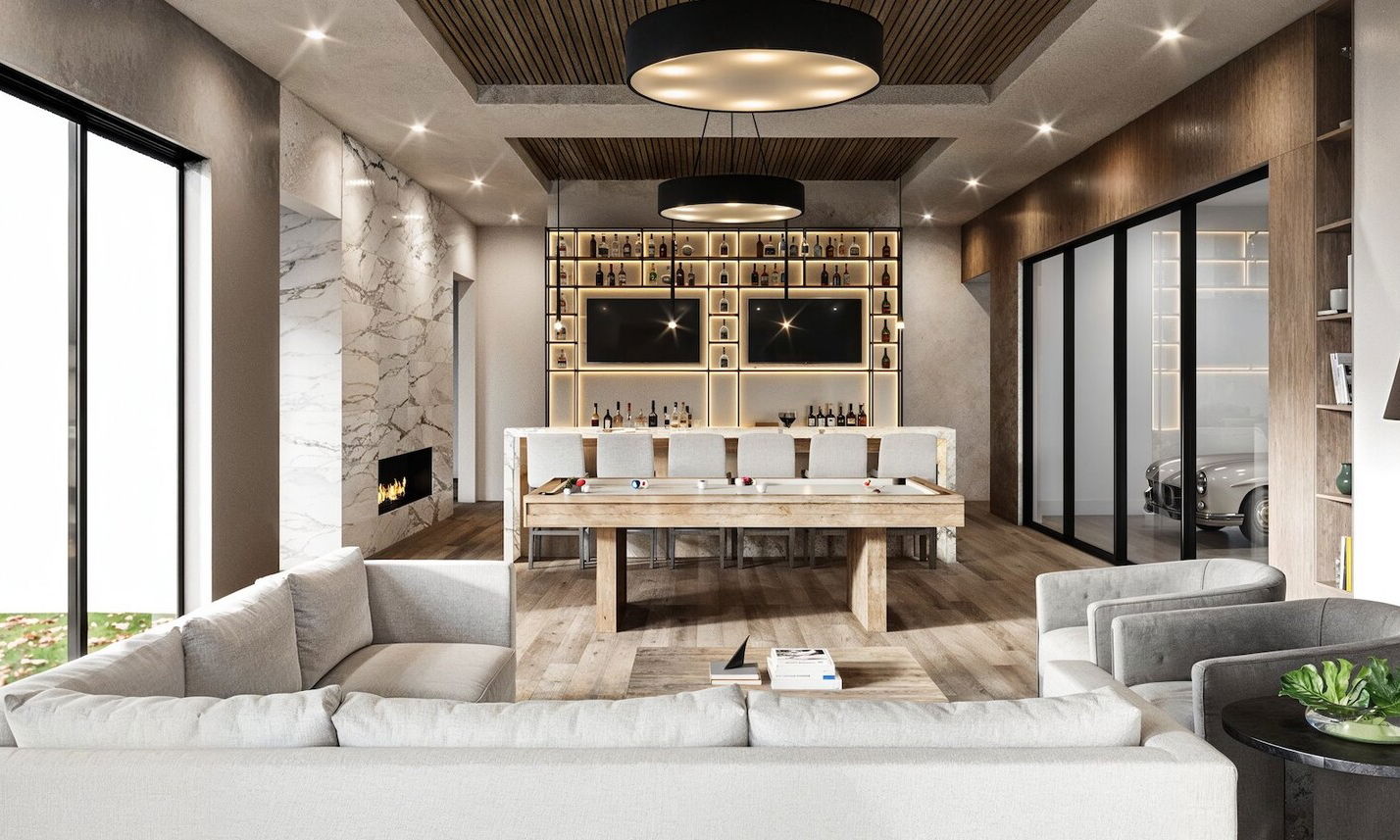 Contemporary Home and Bar Design by top Hialeah interior designers