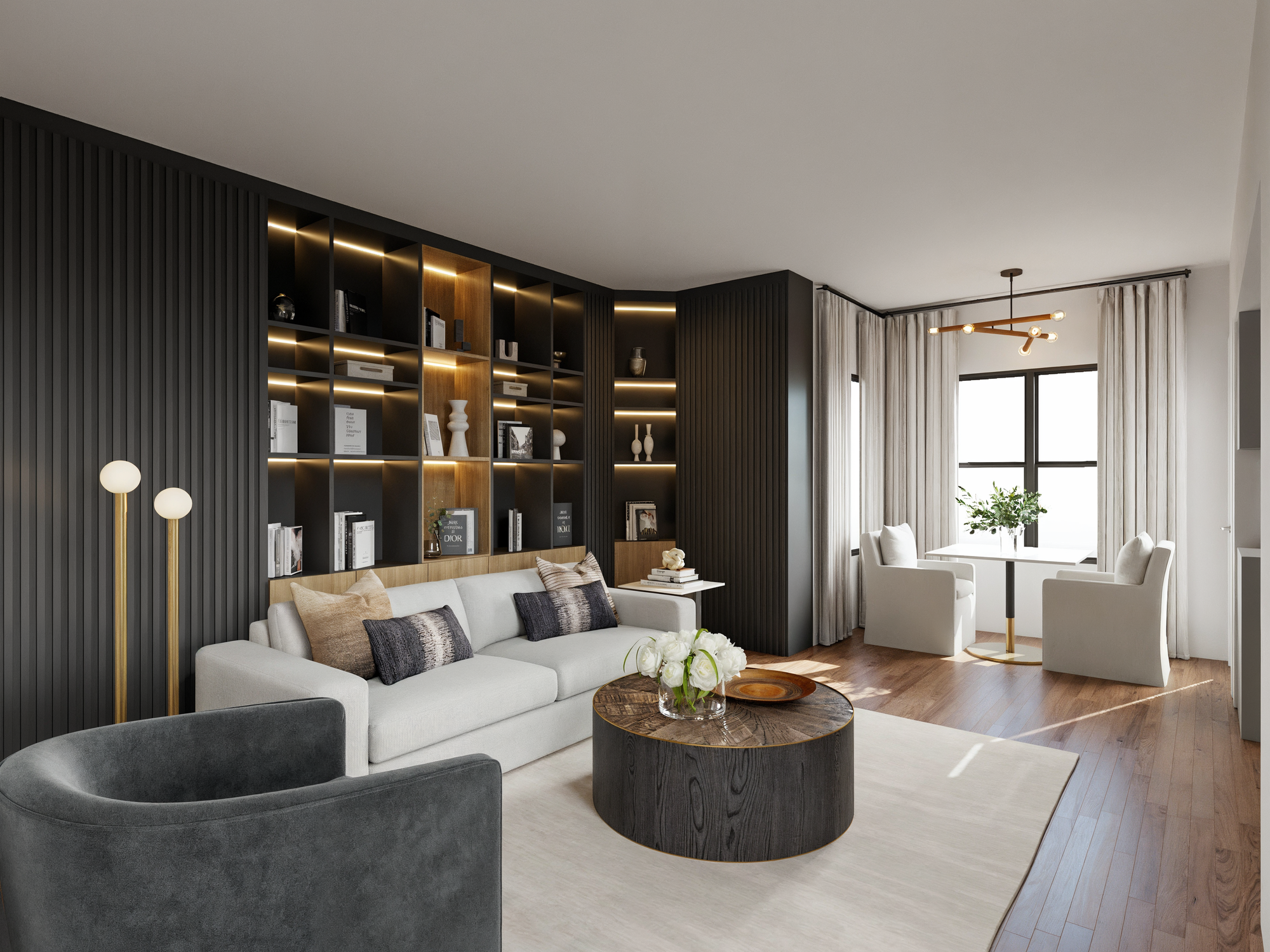 Online Designer Combined Living/Dining 3D Model 2