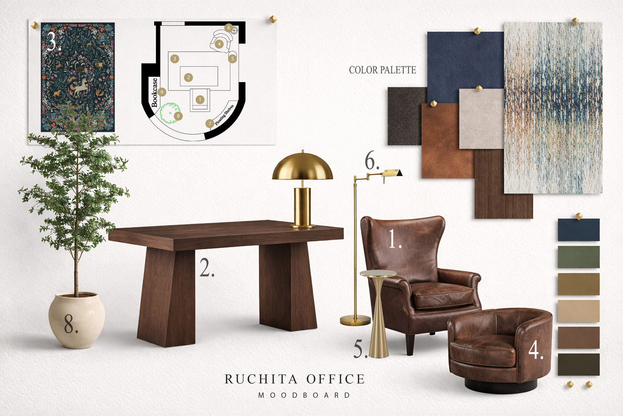 Ideas de Diseño de Interiores para Oficina en Casa del Diseñador en Línea