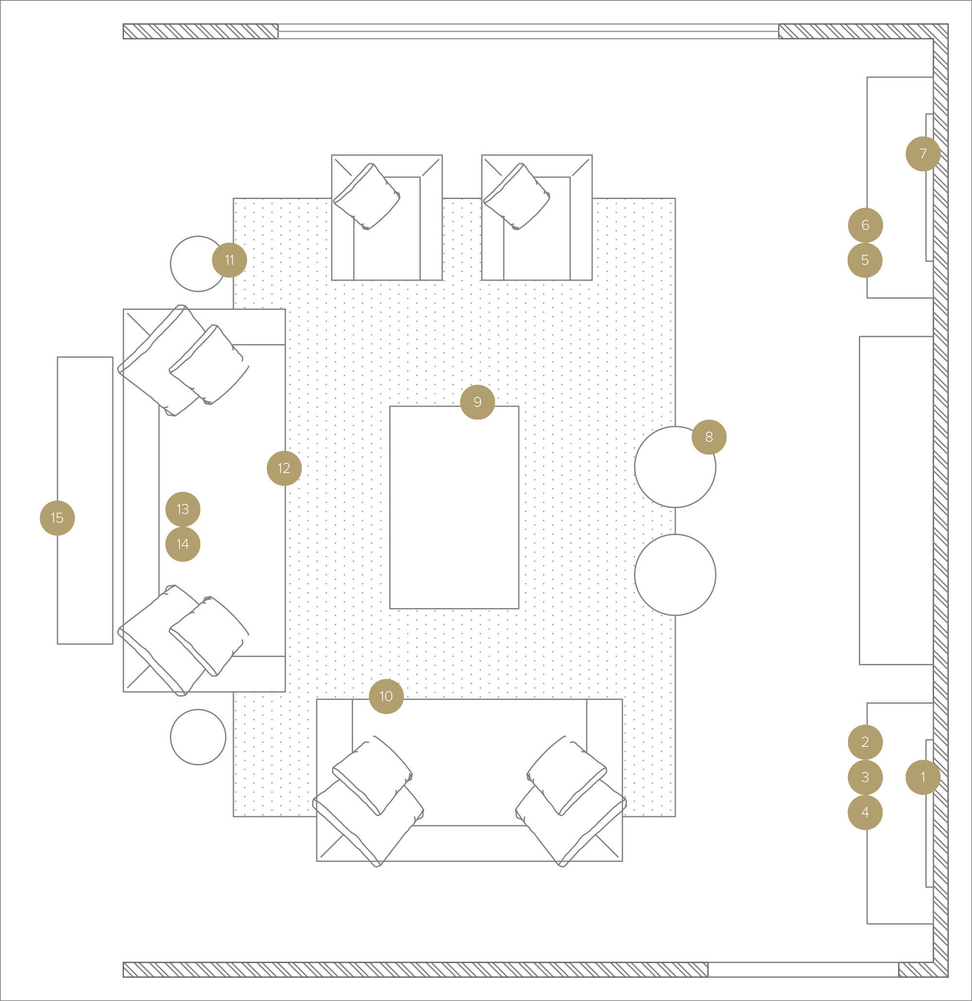 Online Designer Living Room Floorplan
